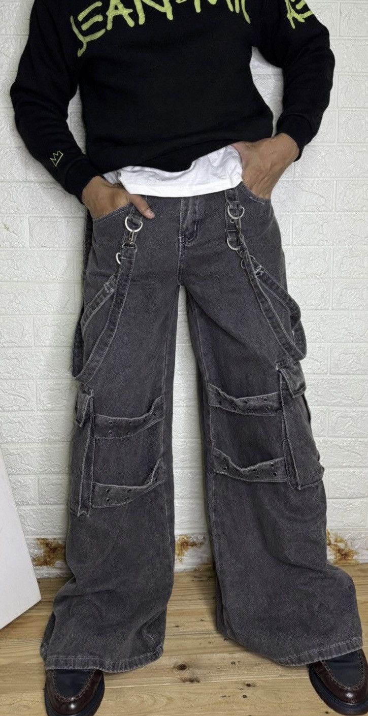🔥JAPANESE BRAND🔥Bondage Punk Flare Bootcut Cargo Pants