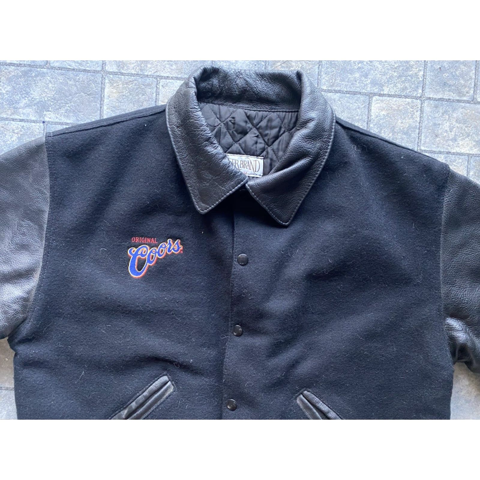 Vintage VINTAGE Steer Brand Varsity Jacket M Wool Leather Black 90s USA Mens Shirt/Jacket Size US M / EU 48-50 / 2 - 4 Thumbnail