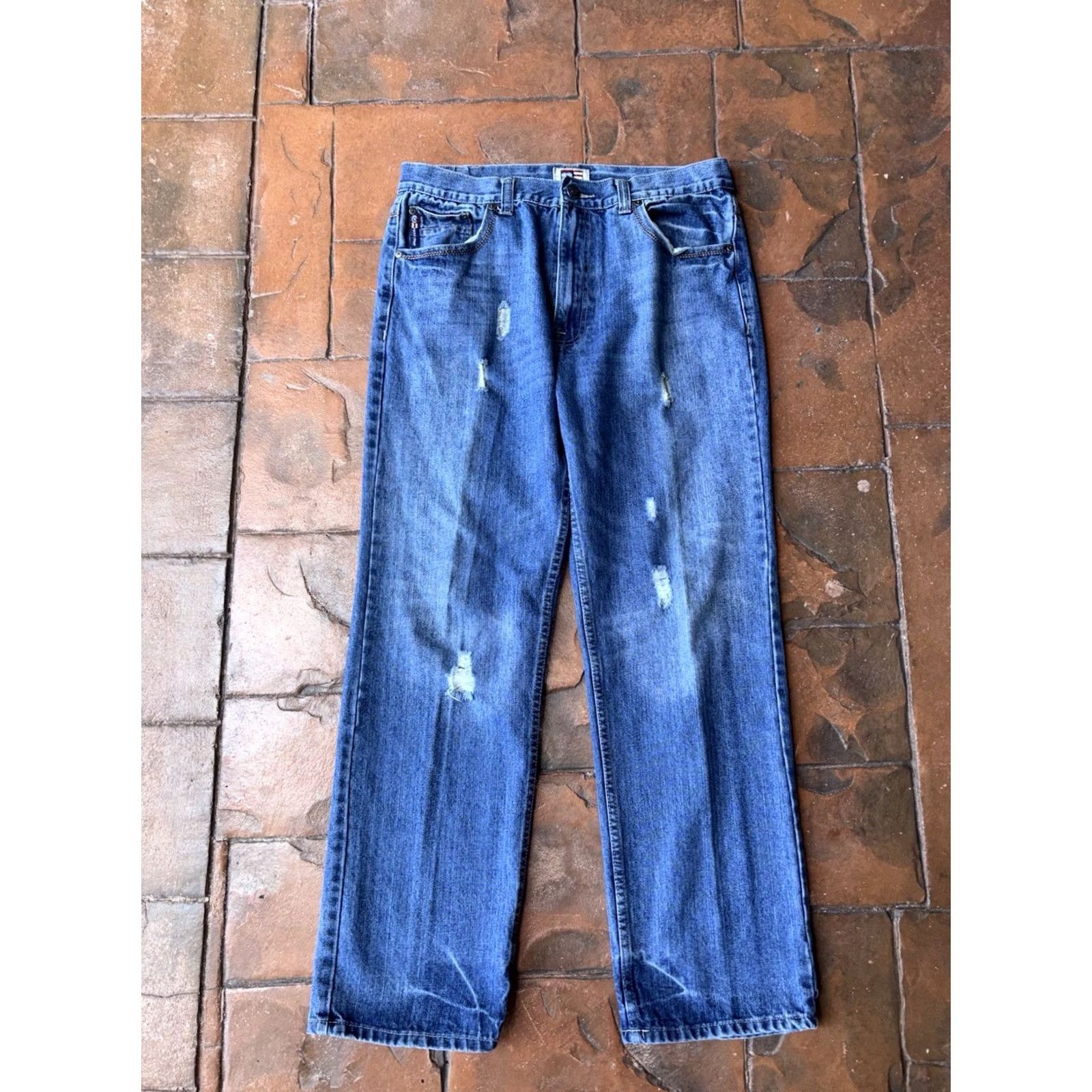 Phat Farm VINTAGE Phat Farm Jeans Y2K Baggy Skater Hip-Hop Grunge Distressed Men’s 36x34 Size US 36 / EU 52 - 2 Thumbnail