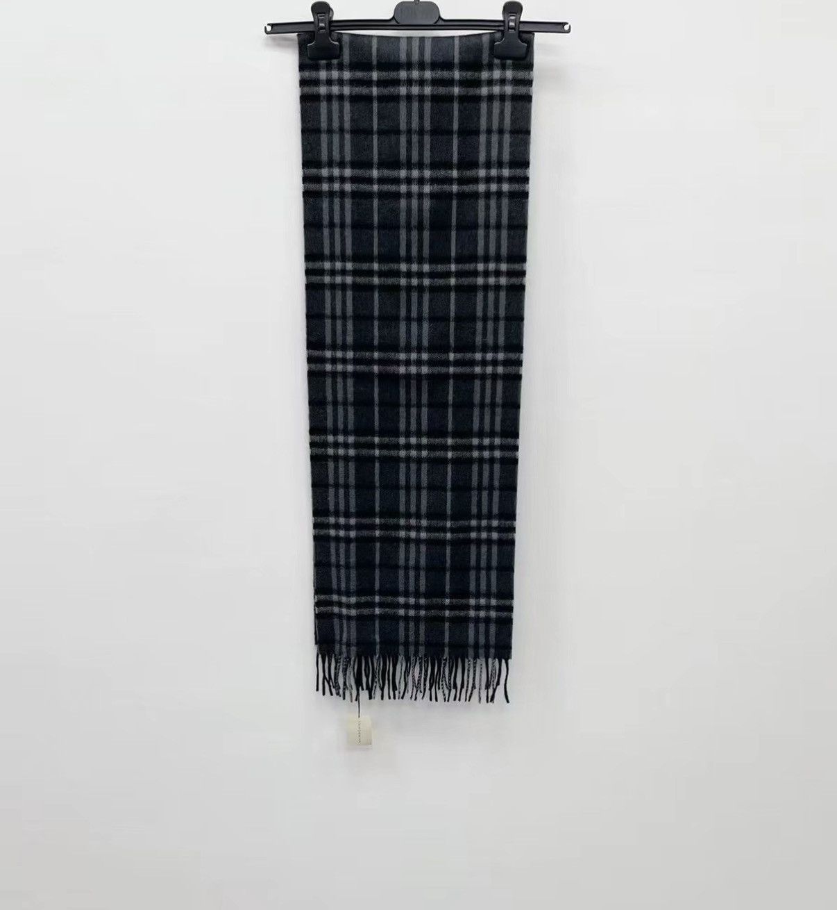 Burberry Black Plaid Fringed Scarf Size ONE SIZE - 1 Thumbnail