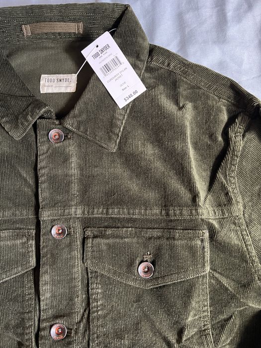 Todd Snyder Todd Snyder Italian Corduroy Dylan Jacket Olive Large $348 ...