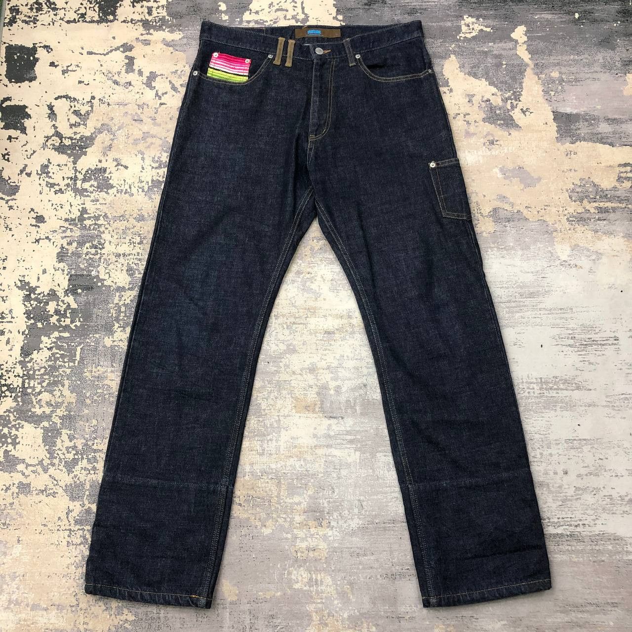 Japanese Brand P456 RARE PROGRAM JAPAN BLUE DENIM Size US 35 - 2 Thumbnail
