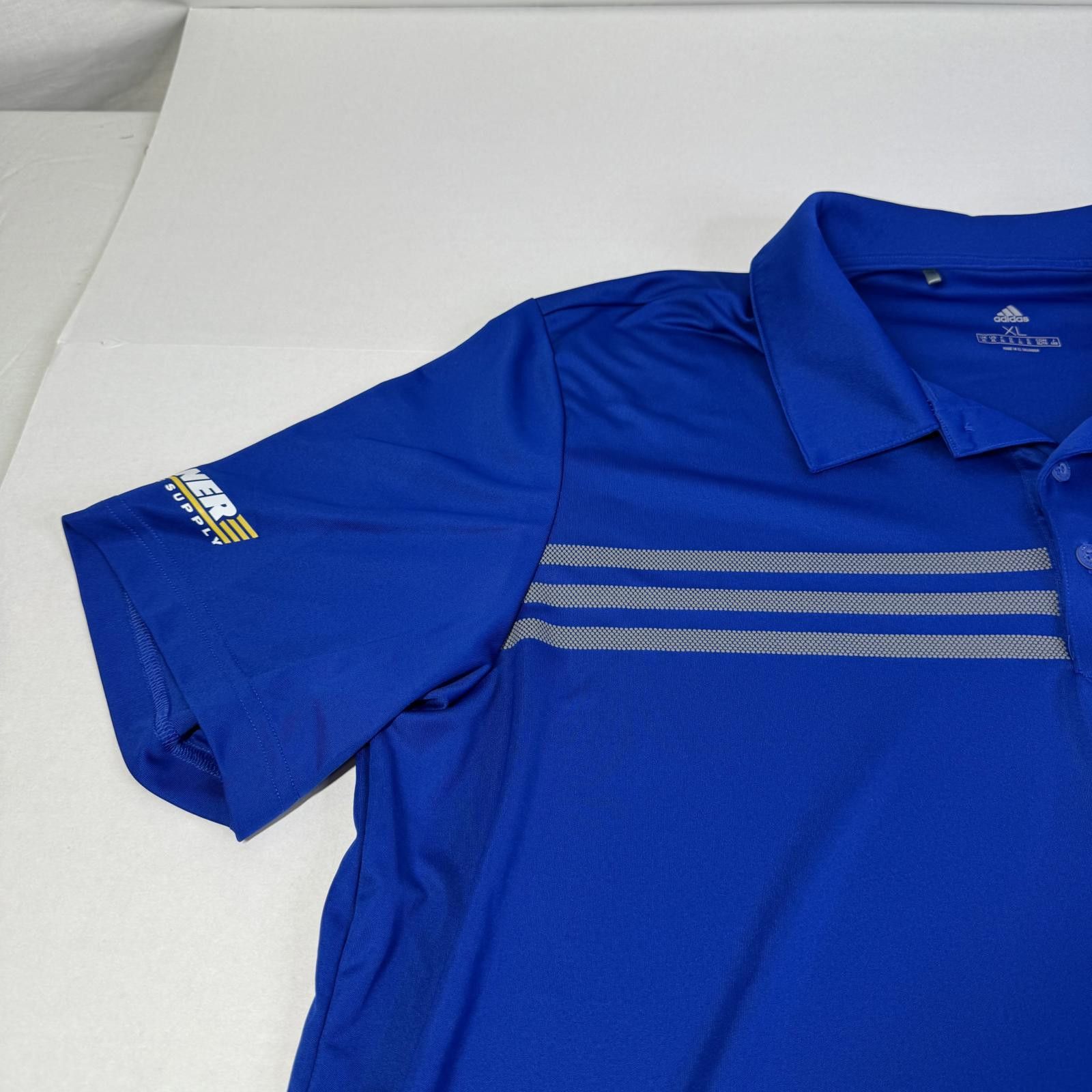 Designer Adidas Men’s Blue Half Button Up Warner Electric Supply XL Size US XL / EU 56 / 4 - 3 Thumbnail