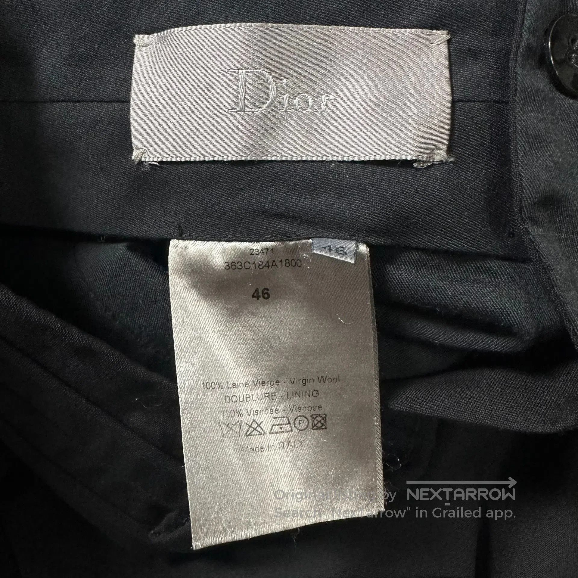Dior Dior Black Double Waistband Tailored Pants. Size US 30 / EU 46 - 6 Thumbnail