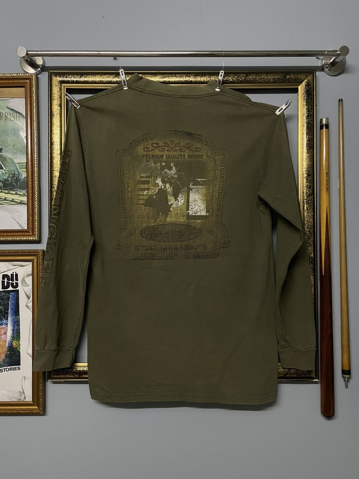 Designer × Vintage × Wrangler Vintage 90s Designer Wrangler Bull Fighting Faded Longsleeve Size US M / EU 48-50 / 2 - 1 Thumbnail