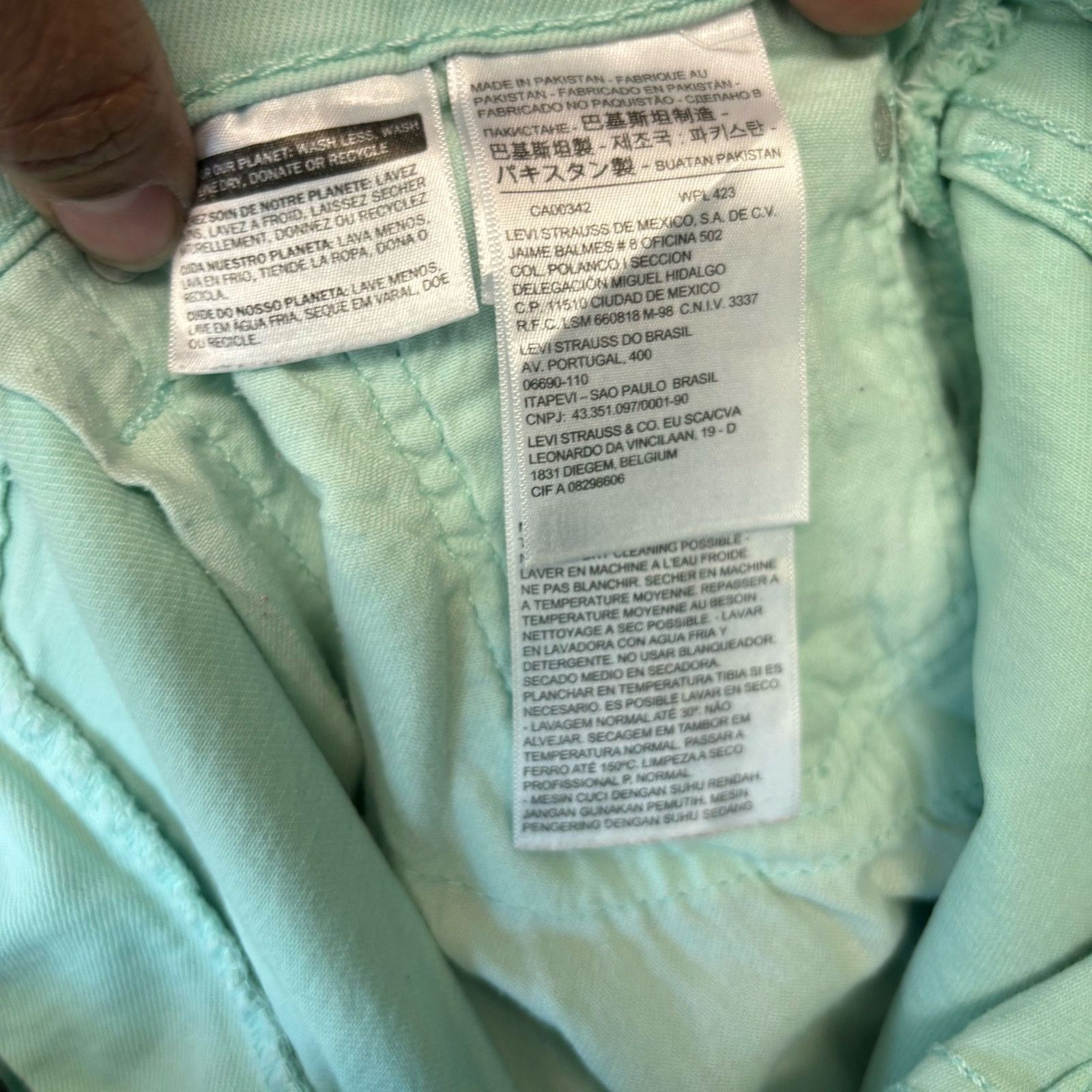 Levi's Levi’s 511 Light Teal Jeans Men’s 31X32 Stretchy Preppy Co Size US 31 - 14 Thumbnail