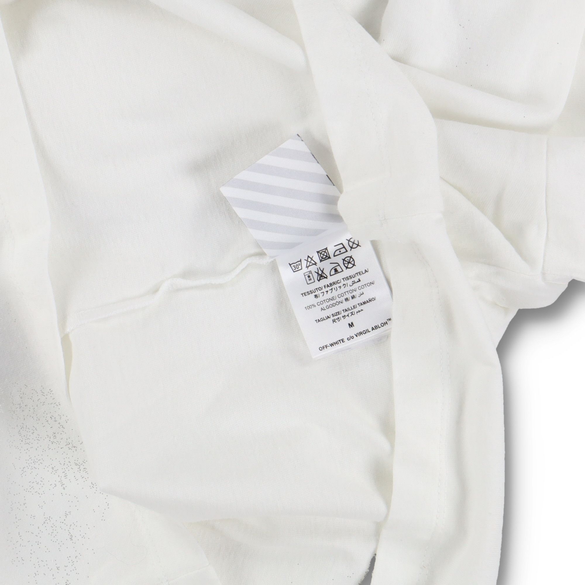 Off-White White Wavy Line Logo Oversized Double Layer T-Shirt Size US M / EU 48-50 / 2 - 7 Thumbnail