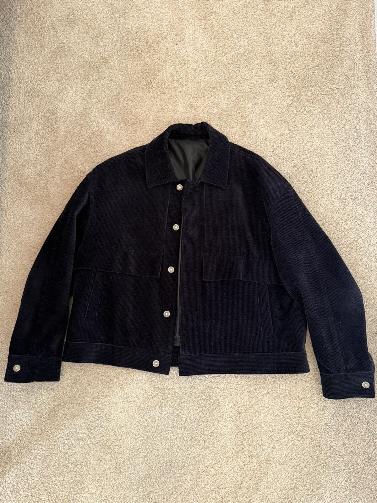 LE17SEPTEMBRE Le17Septembre Corduroy Cotton Jacket Navy Size US M / EU 48-50 / 2 - 2 Thumbnail