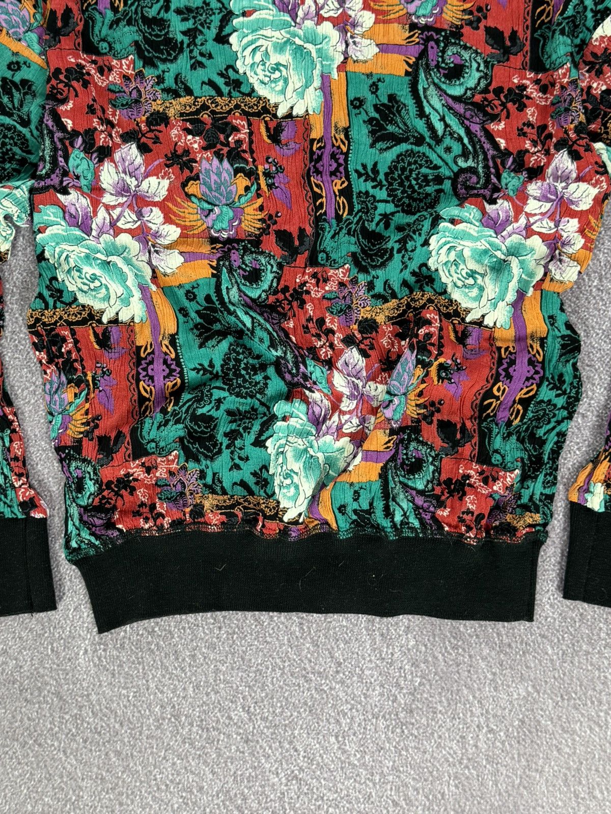 Japanese Brand Vintage Floral Pattern 90’s USA Designer Glamour Blouse Size M / US 6-8 / IT 42-44 - 3 Thumbnail