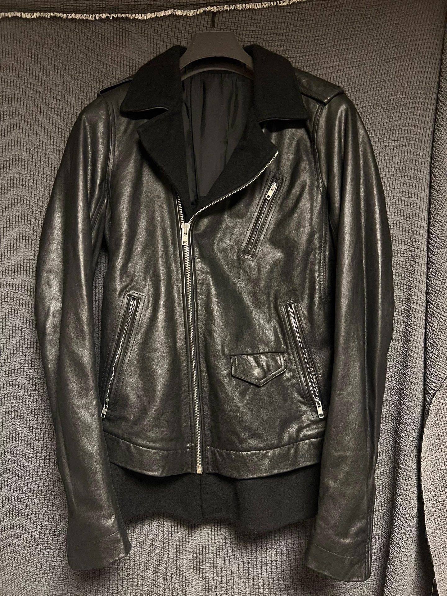 Rick Owens Rick Owens 14FW Mainline Shearling Biker Jacket 50 Size US M / EU 48-50 / 2 - 1 Thumbnail