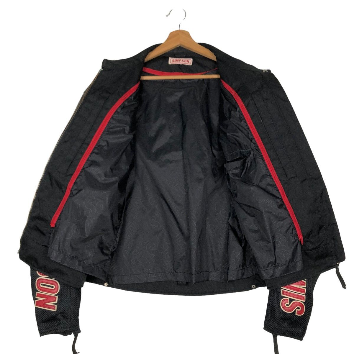 Japanese Brand 🔥VINTAGE RACING BIKER JACKET SIMPSON BIG LOGO SPELL OUT Size US L / EU 52-54 / 3 - 13 Thumbnail