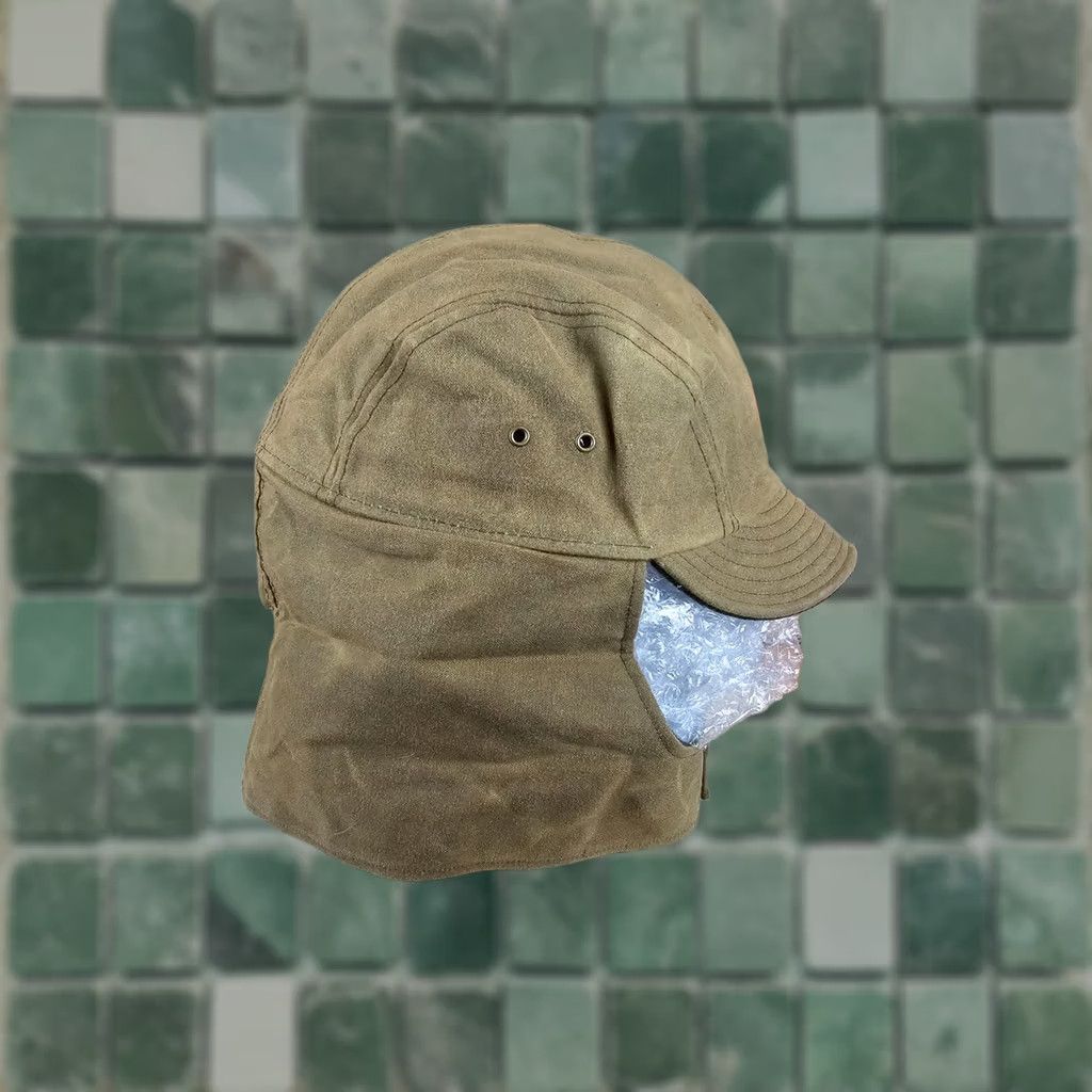 Filson VINTAGE FILSON WAXED CANVAS TIN CLOTH WILDFOWL HAT HUNTING HAT SZ XXLARGE Green Cap Men’s Size ONE SIZE - 1 Thumbnail