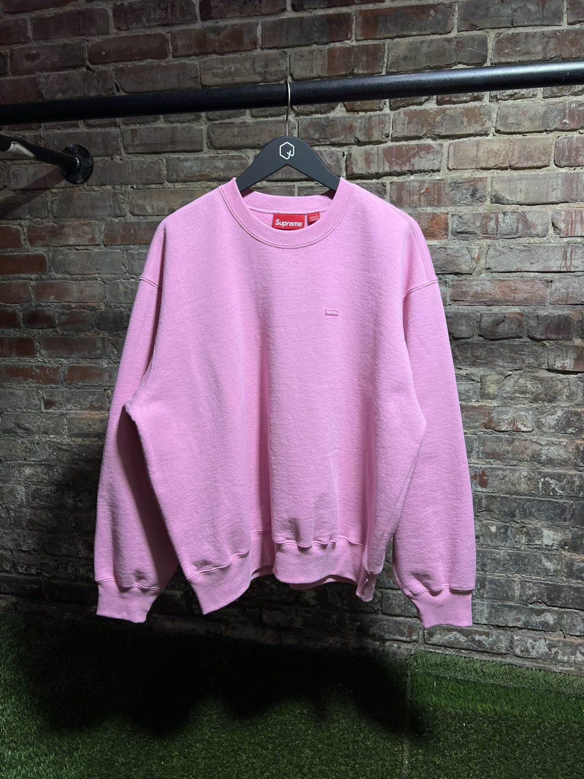 Supreme Supreme Box Logo Crewneck Heather Pink | Grailed