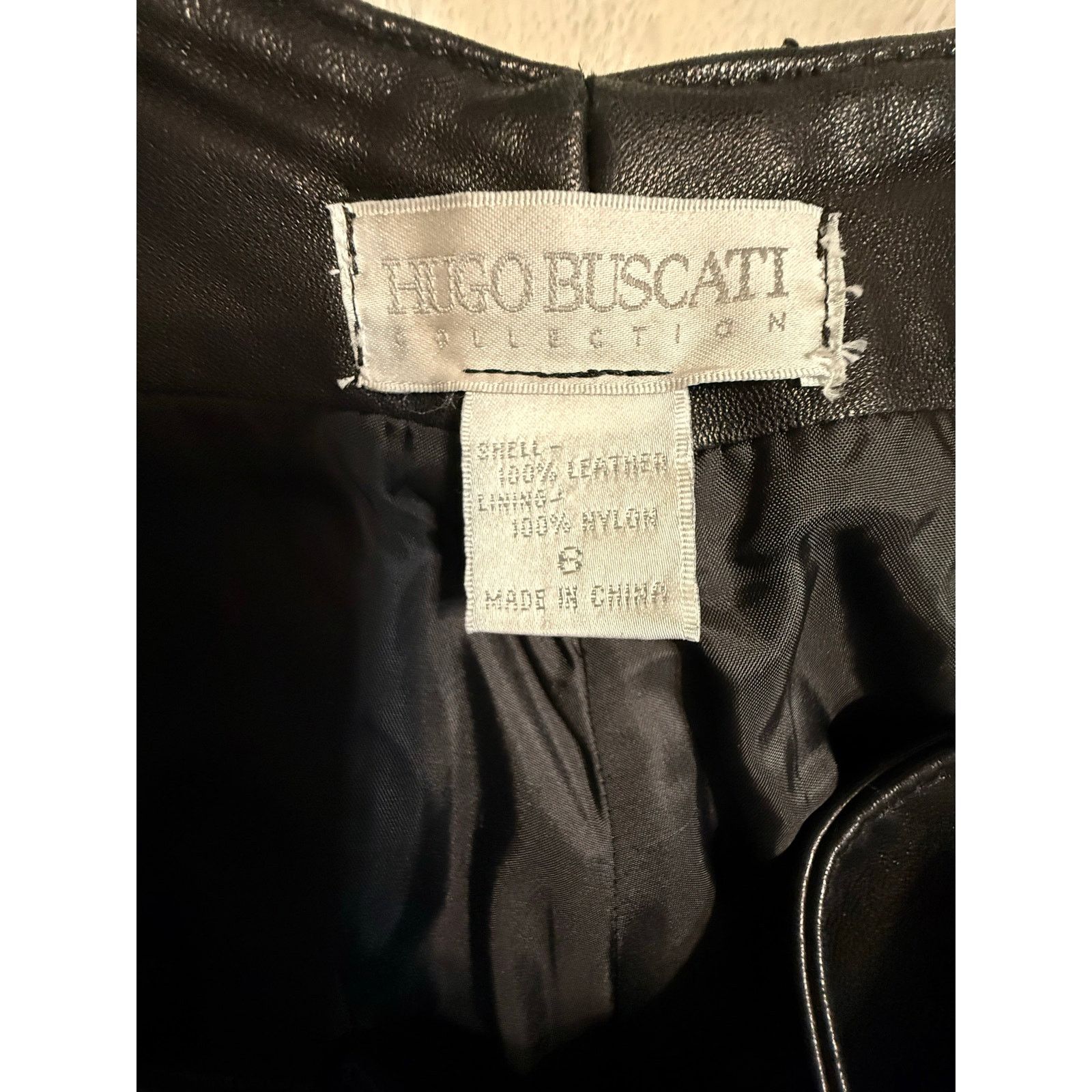 Other Vintage 90s Hugo Buscati Brown Lined Leather Pants Size 6 Size 28" / US 6 / IT 42 - 8 Thumbnail