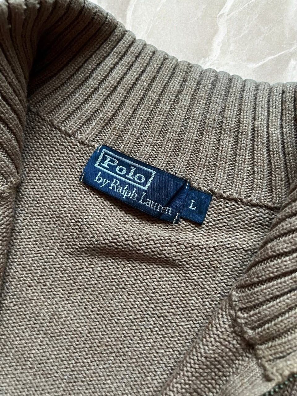 Polo Ralph Lauren VINTAGE COTTON Quarter Zip 1/4 Sweater Heavy Knit Size US L / EU 52-54 / 3 - 6 Thumbnail