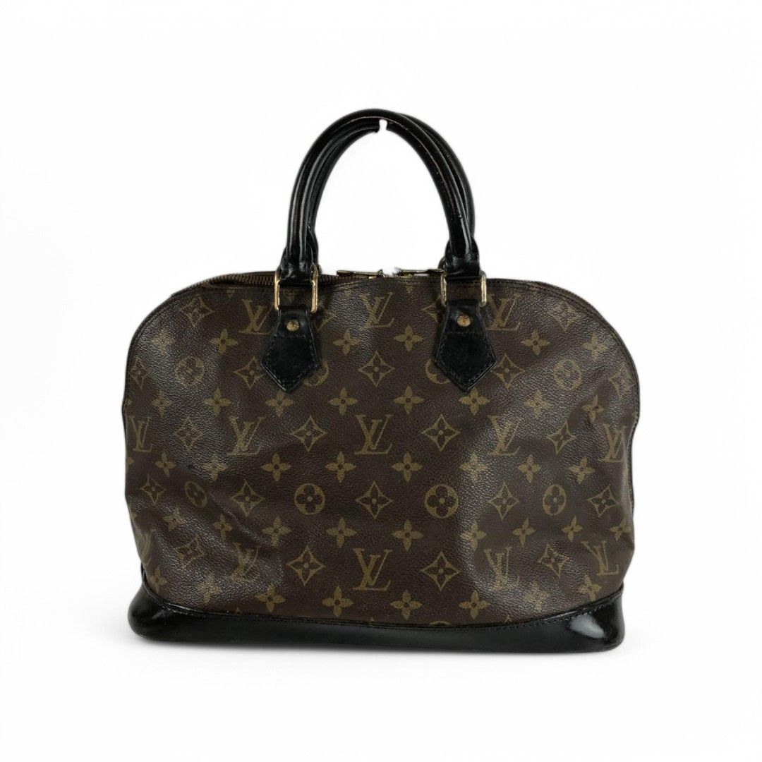 Louis Vuitton Louis Vuitton - Alma PM Handbag Black Leather Monogram Size ONE SIZE - 4 Thumbnail