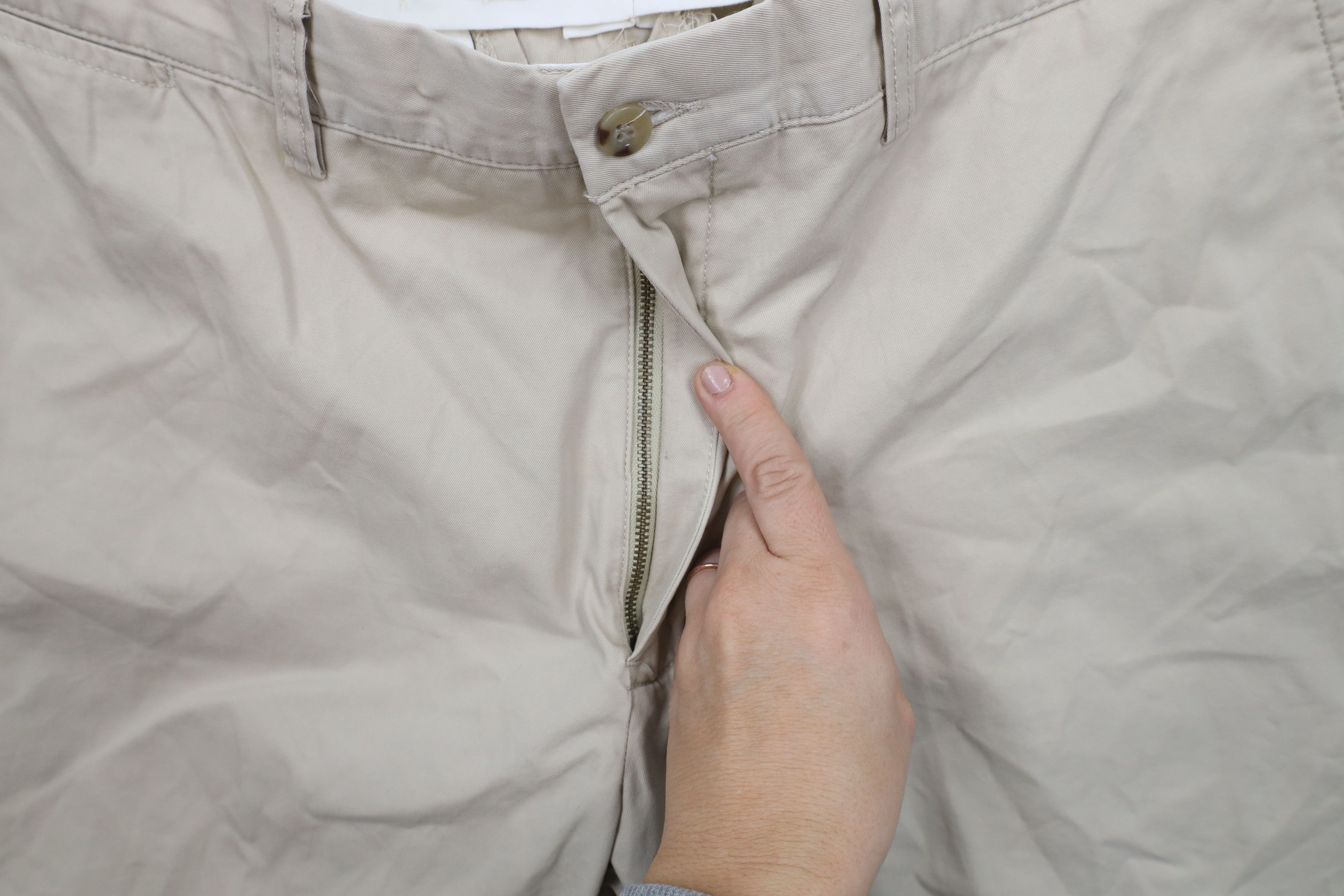 Ralph Lauren × Vintage Vintage 90s Ralph Lauren Chino Pants Trousers Beige Cotton Size US 36 / EU 52 - 5 Thumbnail