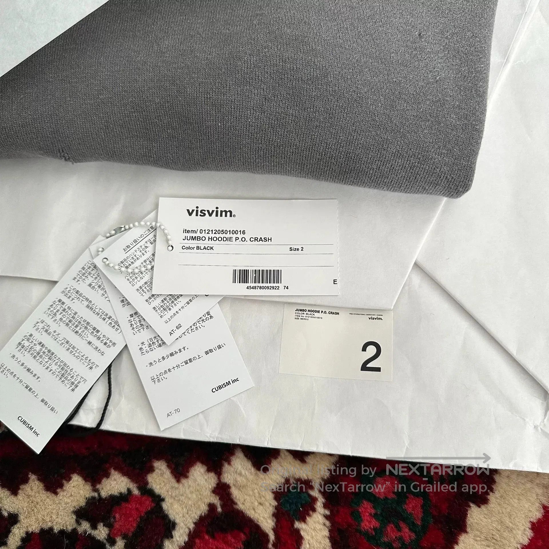 Visvim visvim jumbo hoodie in gray. Size US L / EU 52-54 / 3 - 6 Thumbnail
