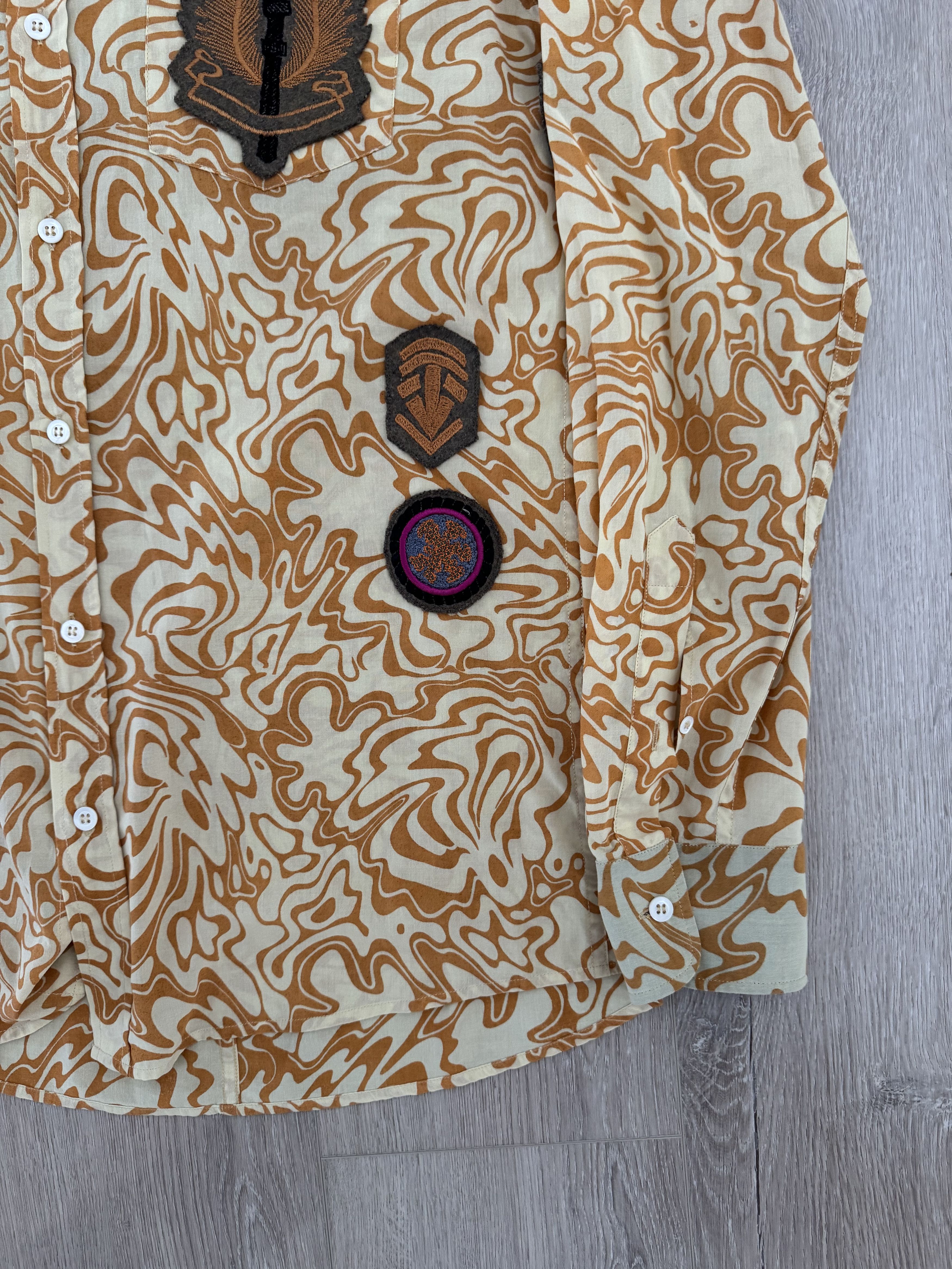 Dries Van Noten Dries Van Noten 2016 Military Patches Psychadelic Shirt Size US M / EU 48-50 / 2 - 6 Thumbnail
