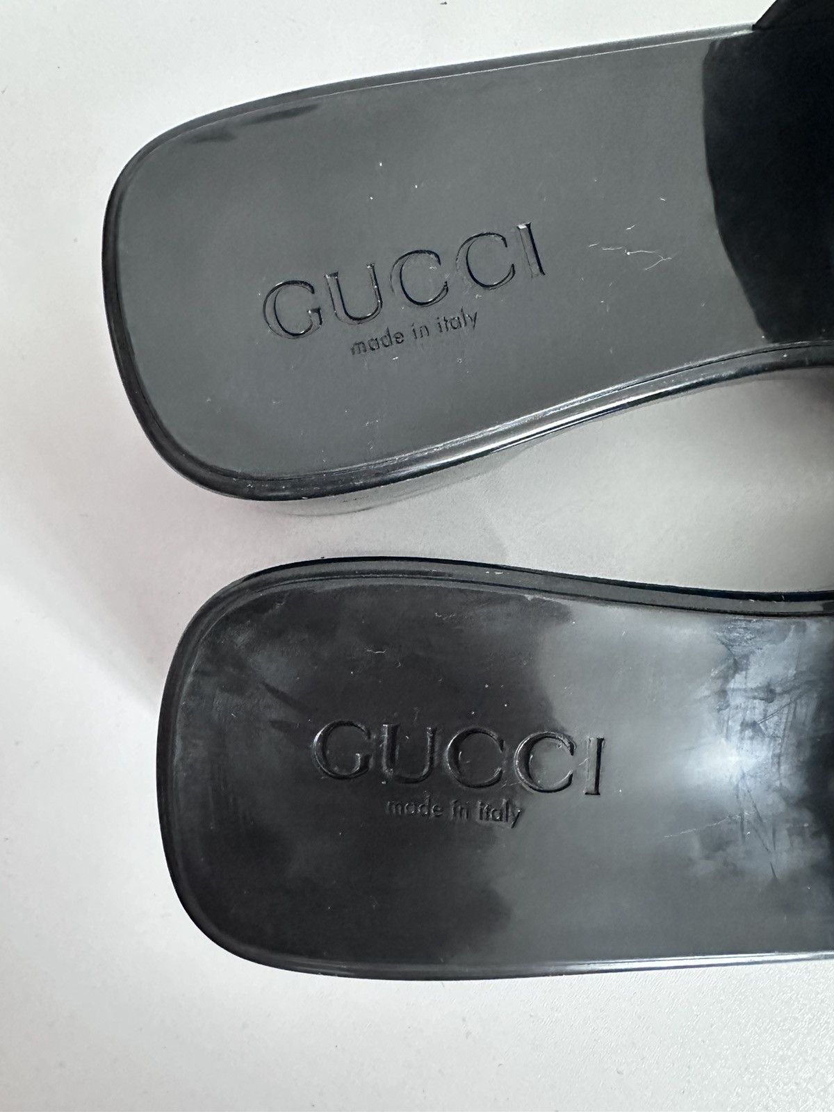 Gucci Gucci Rubber Logo Platform Slide Sandals 624730 - Black 37 Size US 7 / IT 37 - 13 Thumbnail