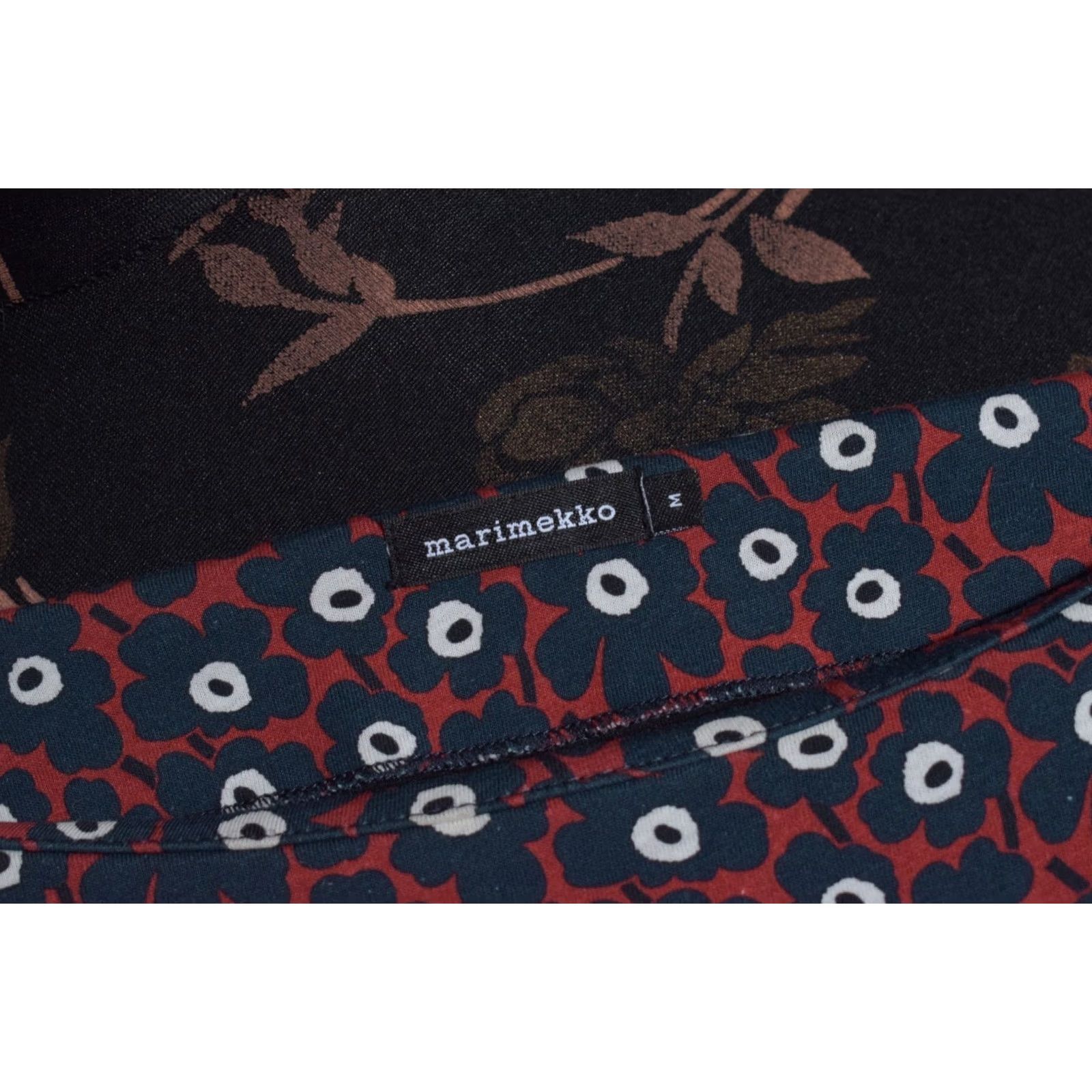 Marimekko Marimekko Floral Print Shift Dress Blue Womens M - Knee Length, Round Neck, Cotton, Floral Pattern, Casual, Summer/Spring, Regular Size Size M / US 6-8 / IT 42-44 - 6 Thumbnail