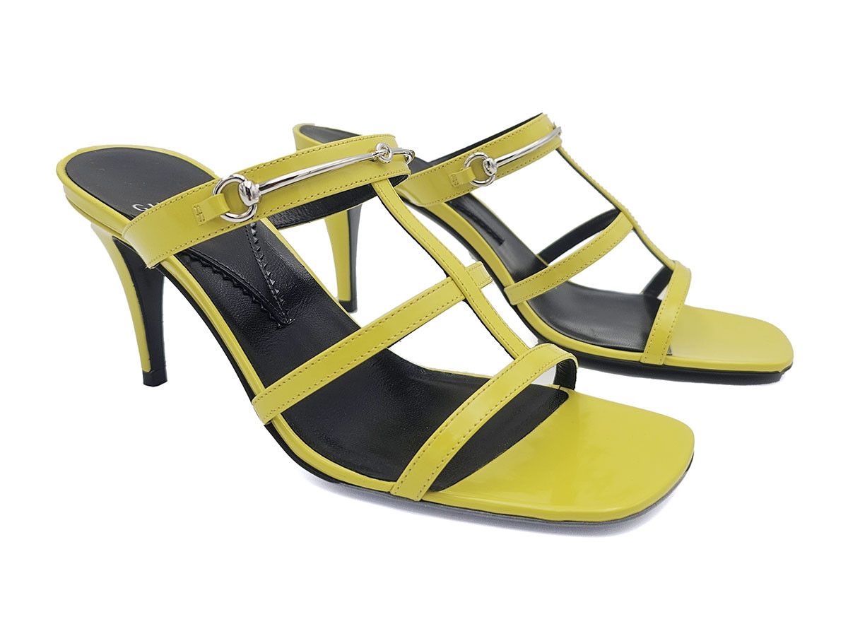 Gucci Gucci Yellow Leather Sandal Mules Womens Size 37 Size US 7 / IT 37 - 5 Thumbnail
