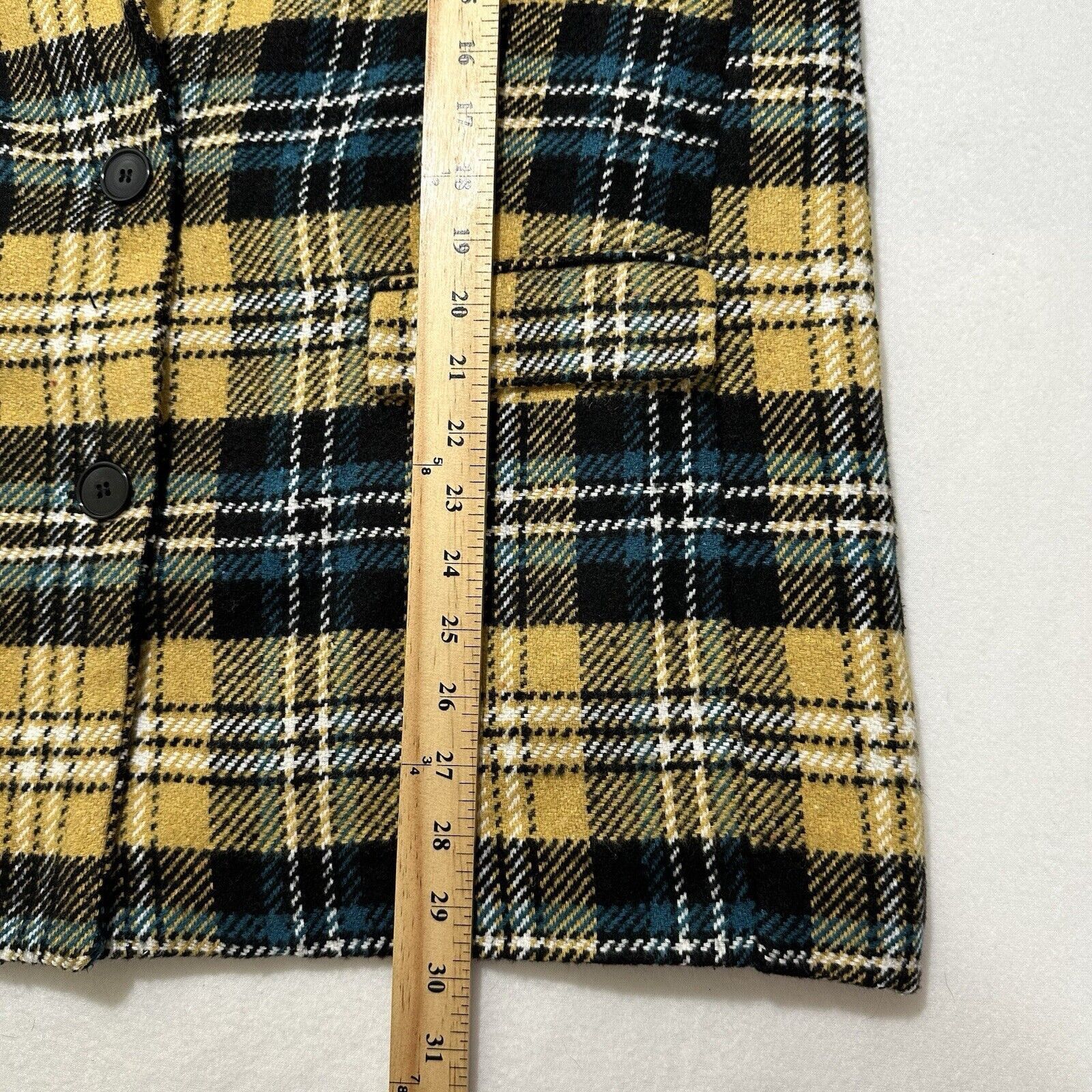 Other PrettyLittleThing Yellow Check Print Wool Blazer 8 Jacket Size M / US 6-8 / IT 42-44 - 10 Thumbnail