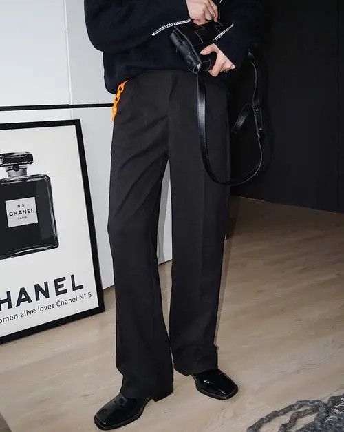 Jean Black Pants With Orange Chain Size US 32 / EU 48 - 7 Thumbnail