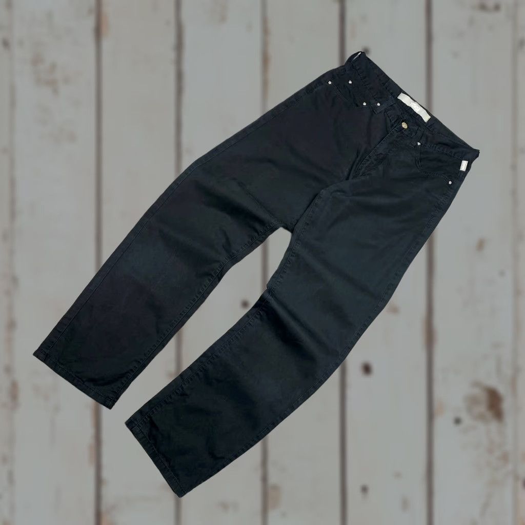 Versace VINTAGE Versace Jeans Couture Pants Men 33 Black Dress Pants Straight Leg 5-Pocket Logo Brand Unbranded Vintage Yes Size 33 Black Mens Size US 33 - 1 Thumbnail