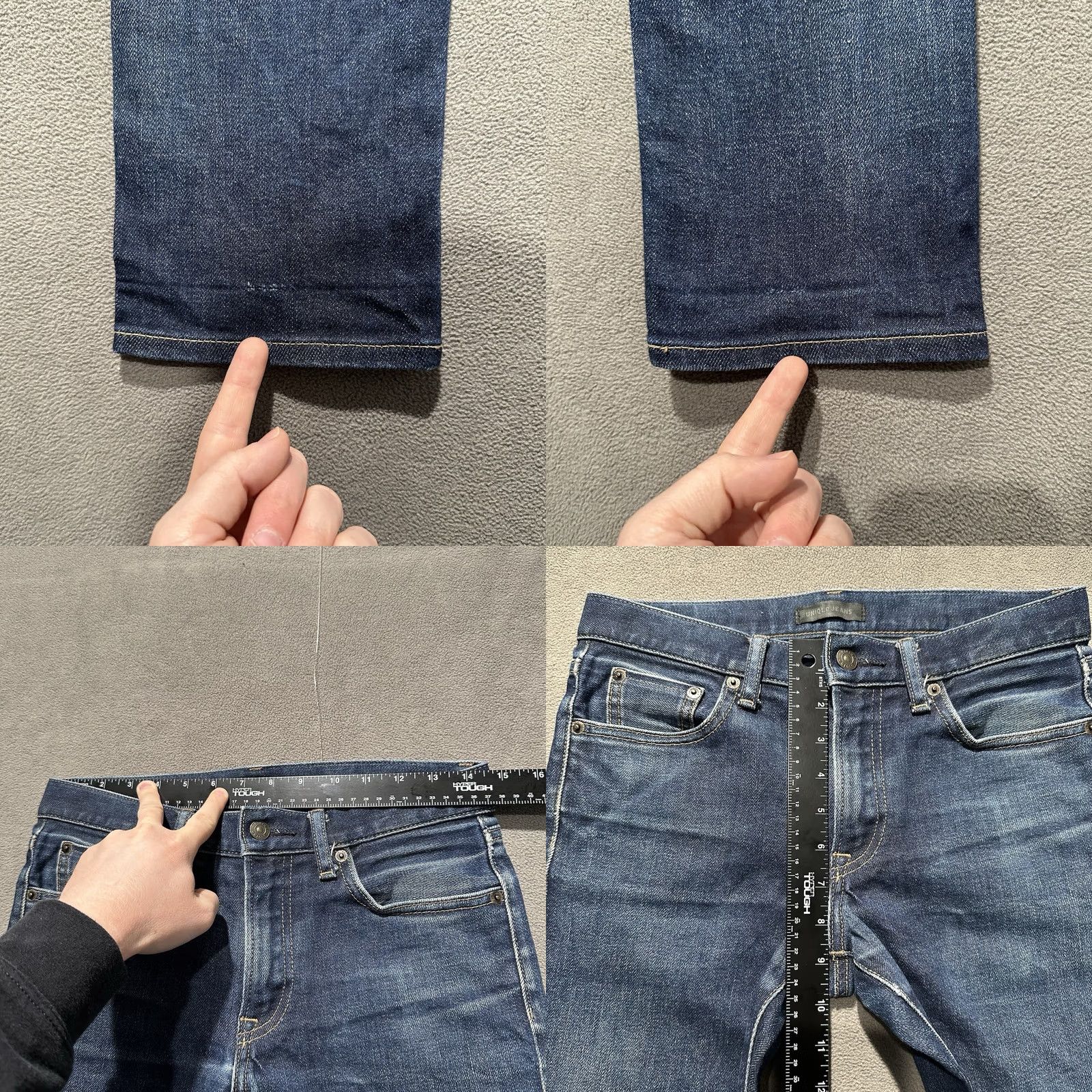 Uniqlo Uniqlo Mens Jeans Blue Selvedge Denim Slim Straight Low Rise Kiahara 28x34 Size US 28 / EU 44 - 9 Thumbnail