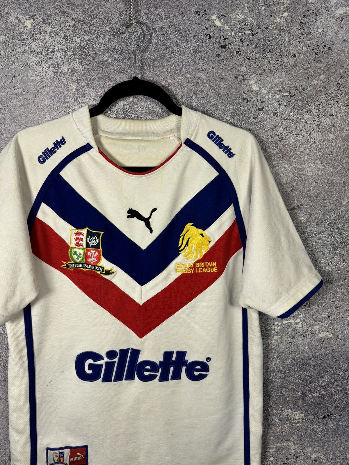 Puma × Vintage GREAT BRITAIN RUGBY LEAGUE BRITISH ISLES 2007 rugby JERSEY Size US S / EU 44-46 / 1 - 2 Thumbnail