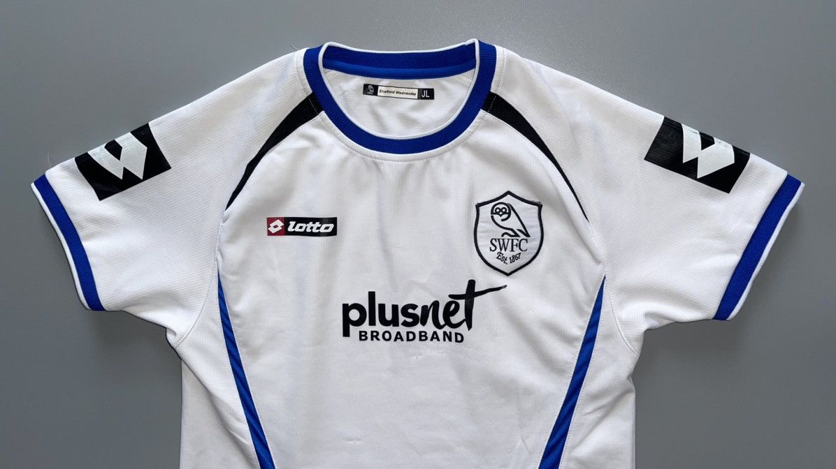 Lotto Sport × Vintage BOYS SIZE L SHEFFIELD WEDNESDAY LOTTO 2008/09 SOCCER JERSEY Size US XXS / EU 40 - 2 Thumbnail