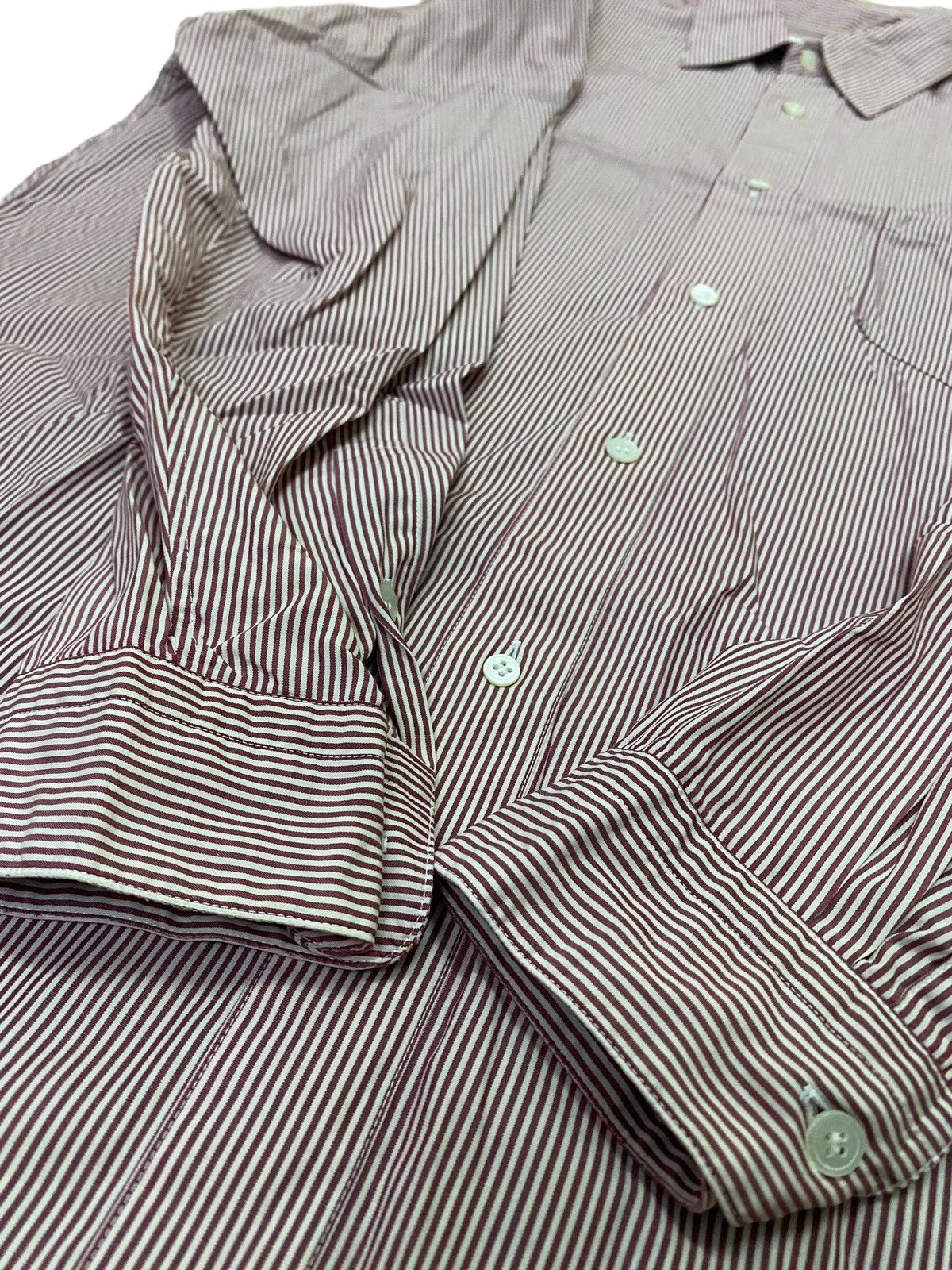 Issey Miyake 💥Vintage Issey Miyake Stripe Button Shirt Size US L / EU 52-54 / 3 - 3 Thumbnail