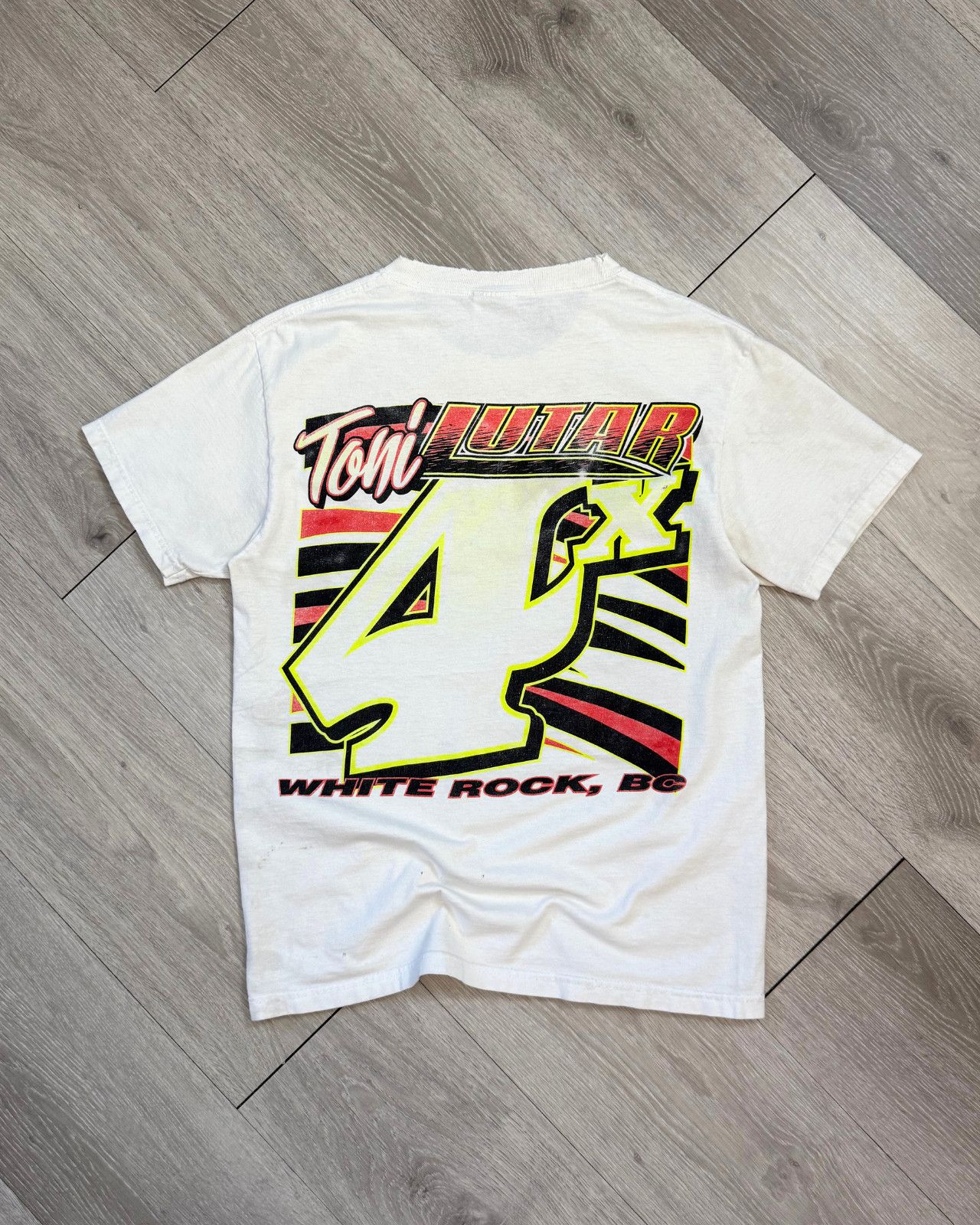 Vintage Rare Vintage Toni Lutar Sprint Car Racing T-Shirt - Small Size US S / EU 44-46 / 1 - 2 Thumbnail