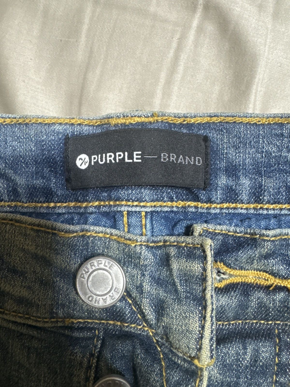 Purple Brand Purple Brand- P002 Mid Indigo Destroy Paint Size US 31 - 3 Thumbnail