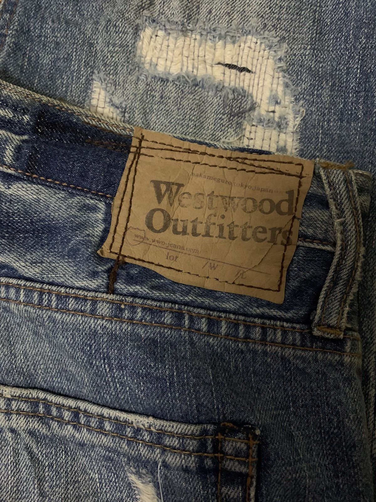 Japanese Brand Vintage Westwood Outfitters Boro Denim Size 29" - 3 Thumbnail