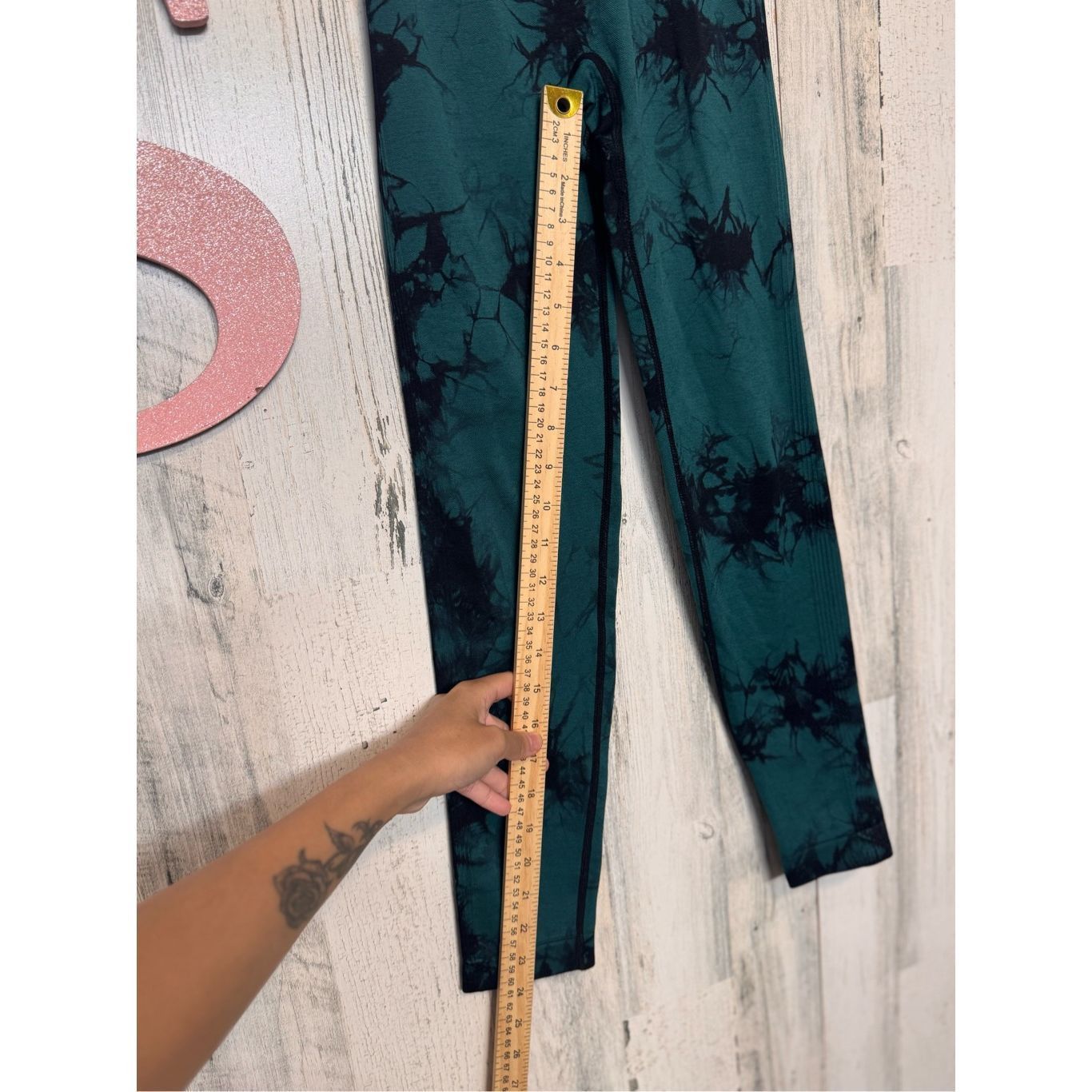 Other Green Black Tie-Dye Seamless High-Waist Leggings Women’s Siz Size 26" / US 2 / IT 38 - 8 Thumbnail