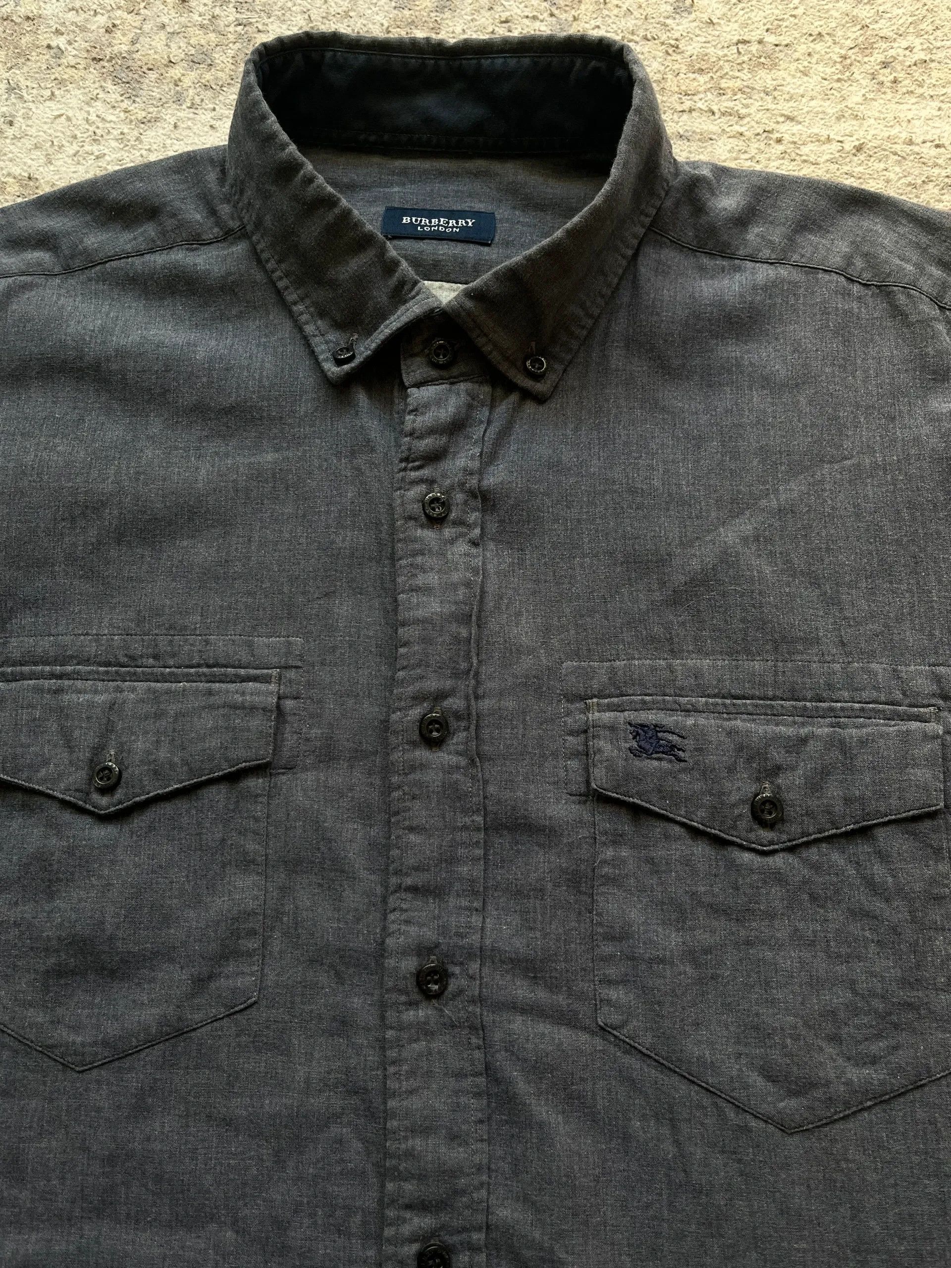 Burberry Burberry London Sz XL Shirts Grey Size US XL / EU 56 / 4 - 9 Thumbnail