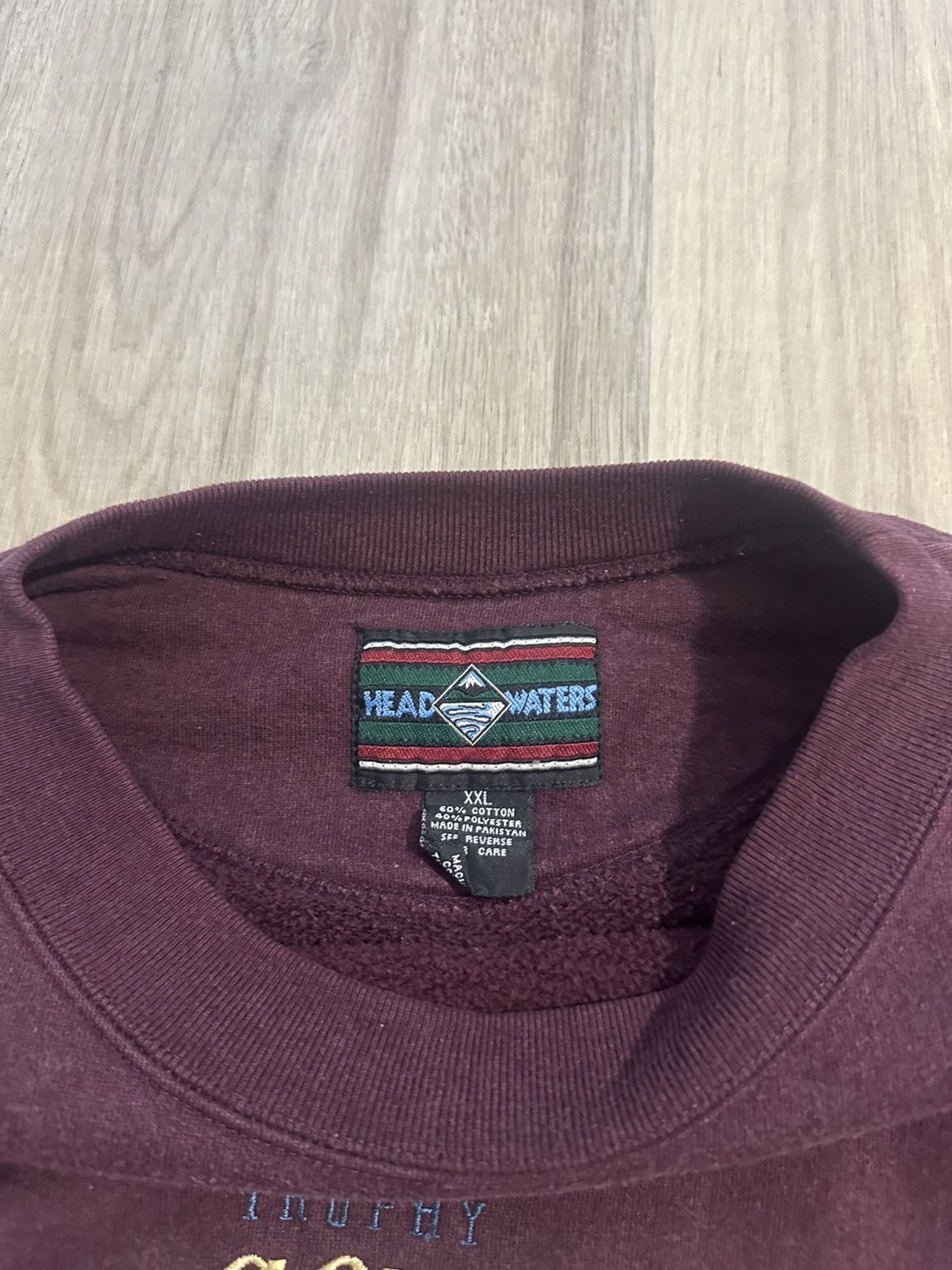 Vintage Vintage Burgundy Largemouth Bass Fishing Crewneck Sweatshirt Size US XXL / EU 58 / 5 - 3 Thumbnail