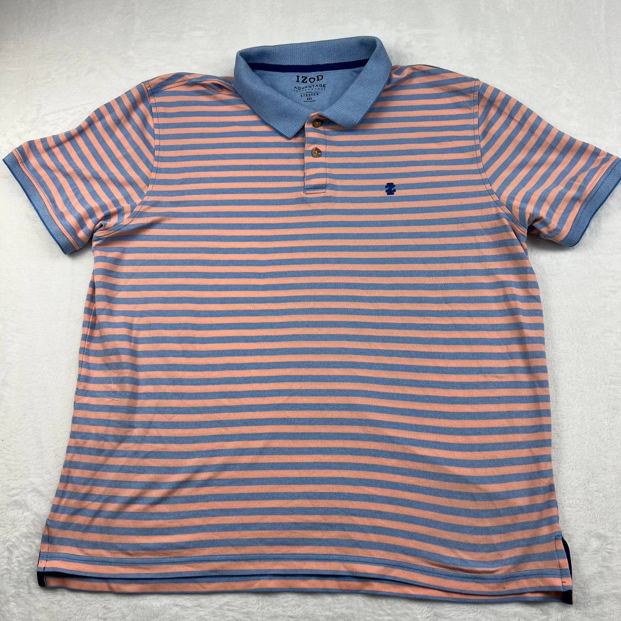 Izod Izod Advantage 2XL Stretch Polo Shirt Men Striped XXL Size US XXL / EU 58 / 5 - 1 Thumbnail