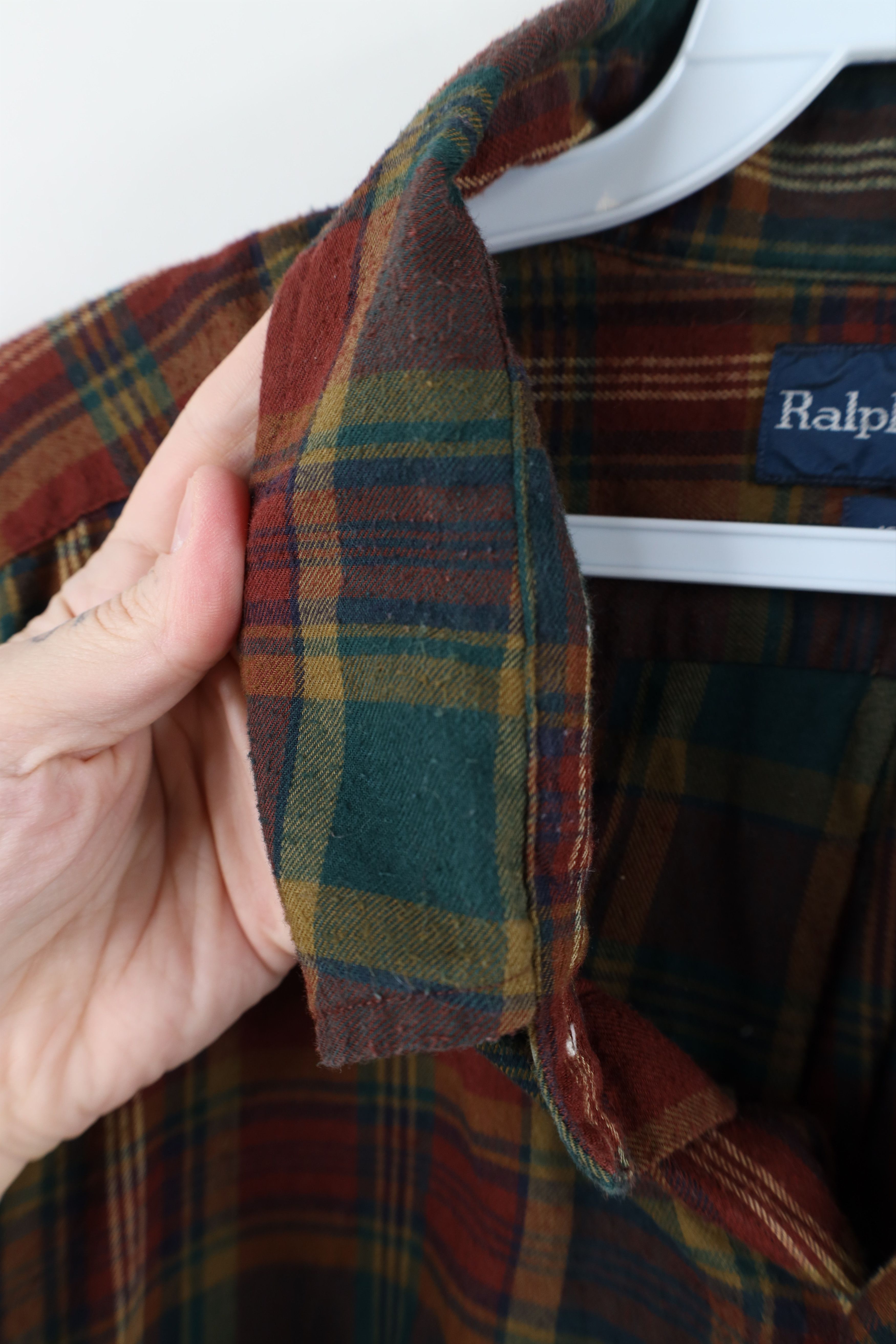Ralph Lauren × Vintage Vintage 90s Ralph Lauren Flannel Collared Button Down Shirt Size US XXL / EU 58 / 5 - 9 Thumbnail
