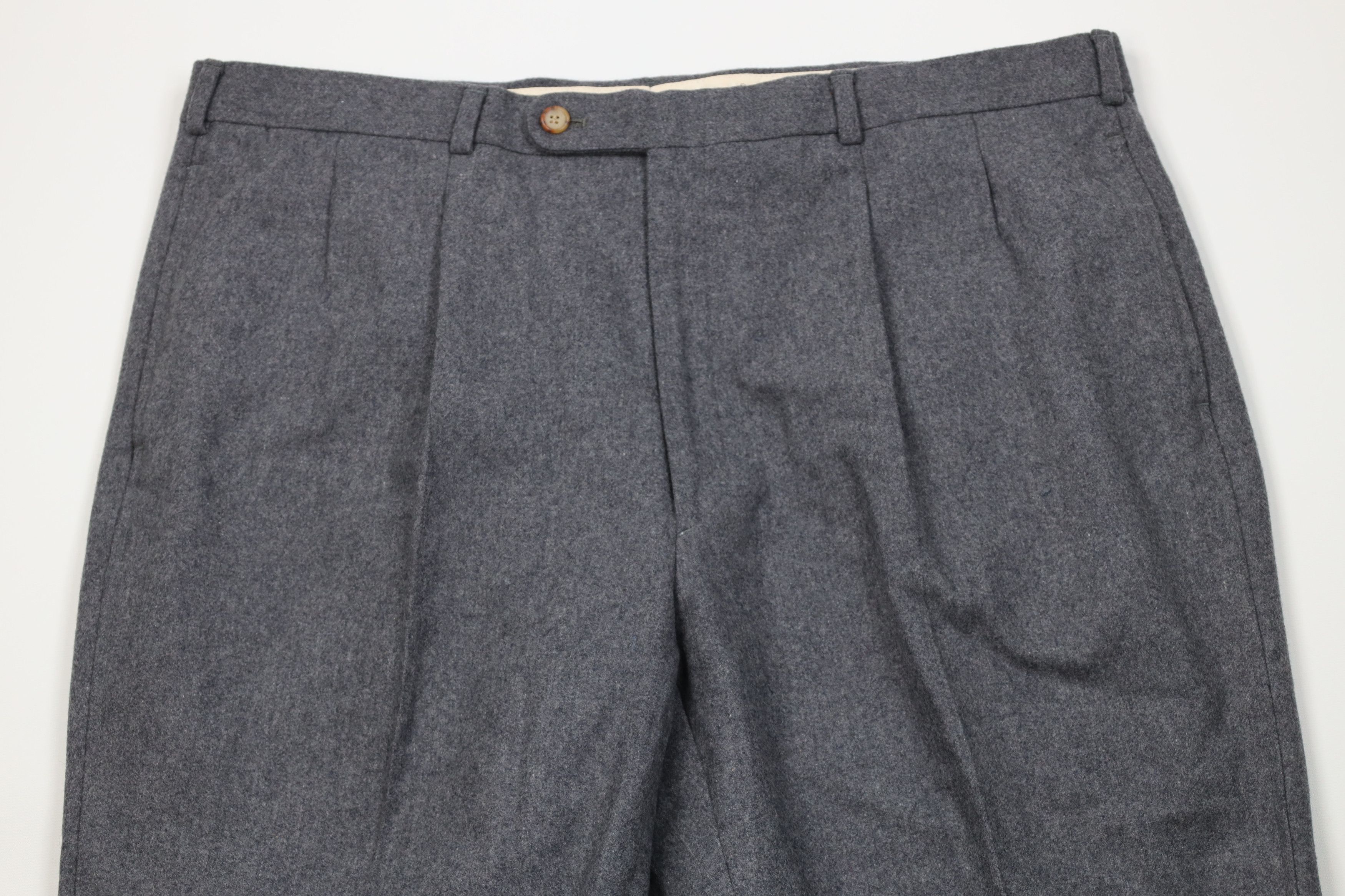 Vintage Vintage 70s Streetwear Wool Blend Knit Wide Leg Chino Pants Size US 38 / EU 54 - 2 Thumbnail