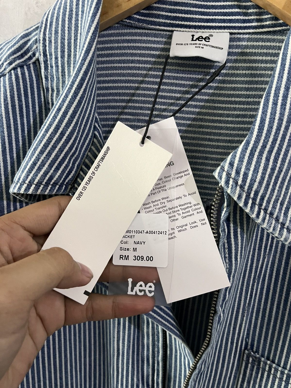 Lee Lee denim Hickory work Jacket Size US M / EU 48-50 / 2 - 6 Thumbnail