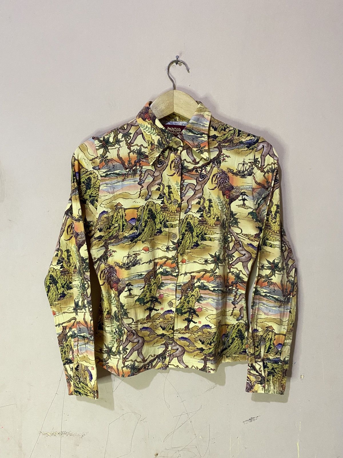Japanese Brand 2000s Mash Mania Zoo Art Over Print Long Sleeve Size XS / US 0-2 / IT 36-38 - 1 Thumbnail