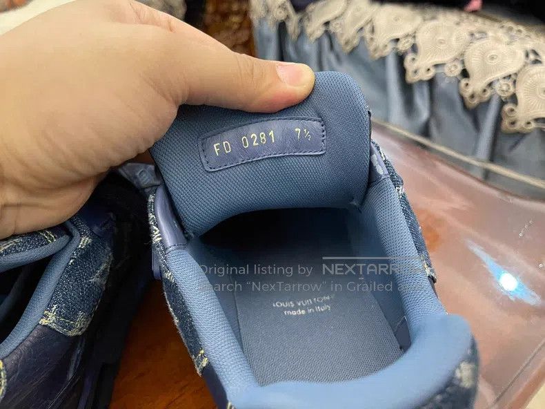 Louis Vuitton Louis Vuitton Blue lychee skin patchwork denim presbyopic Size US 7.5 / EU 40-41 - 5 Thumbnail
