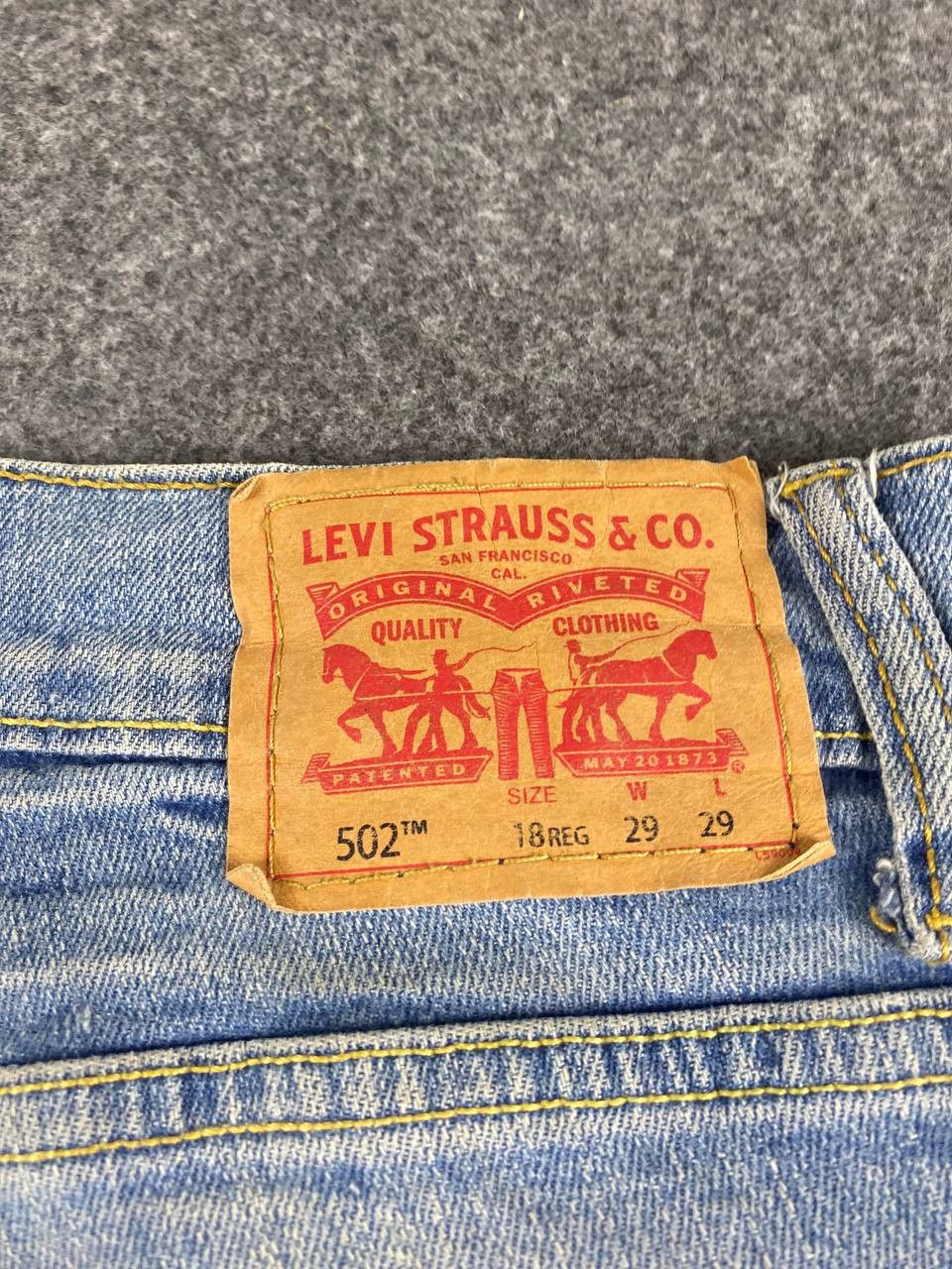 Levi's levis 502 regular tapered denim nice design Size US 33 - 6 Thumbnail
