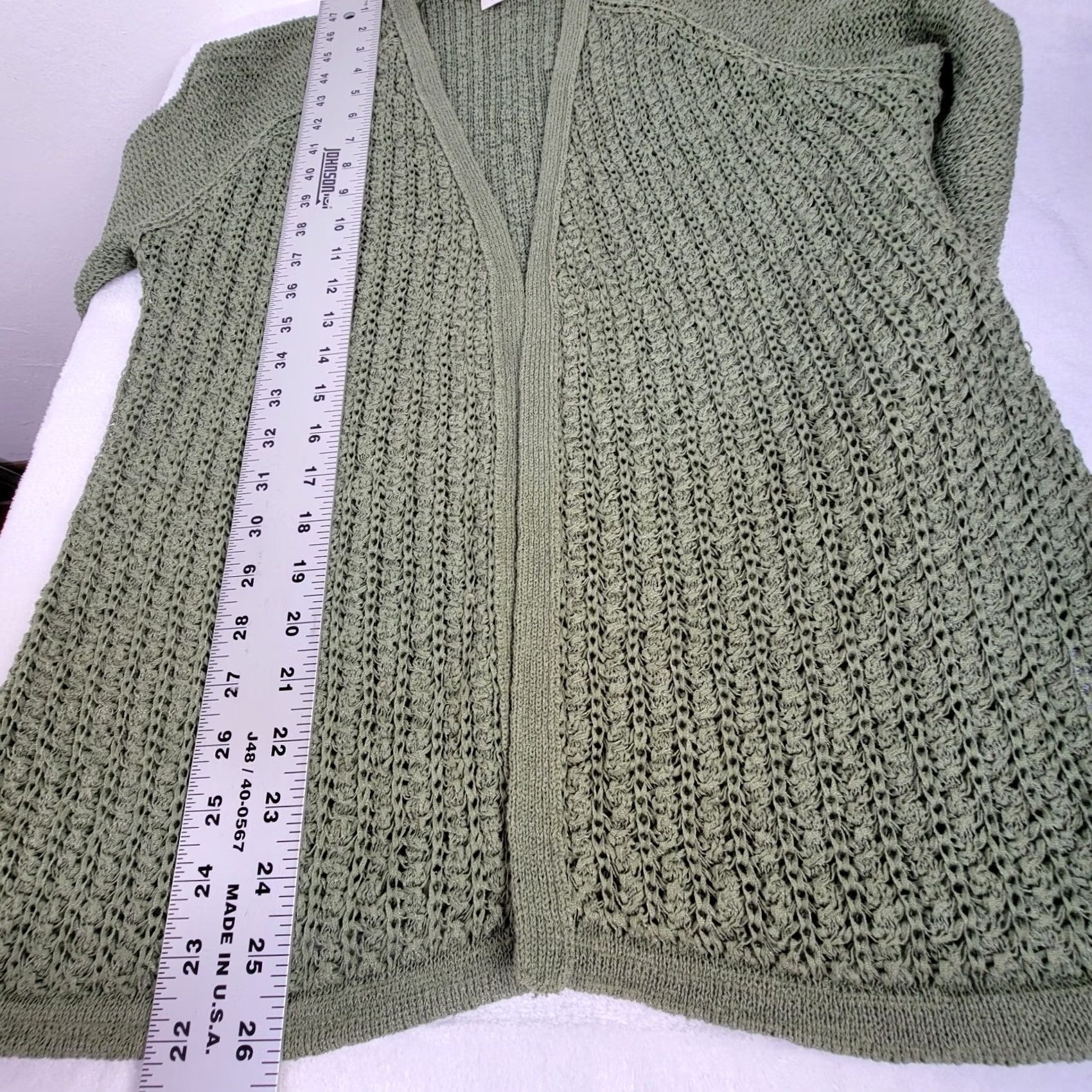 Coldwater Creek Coldwater Creek Women Open Front Cardigan Sweater Small Green Knit Textured Raglan Sleeve Long Sleeve Casual Vintage: No Size S / US 4 / IT 40 - 8 Thumbnail