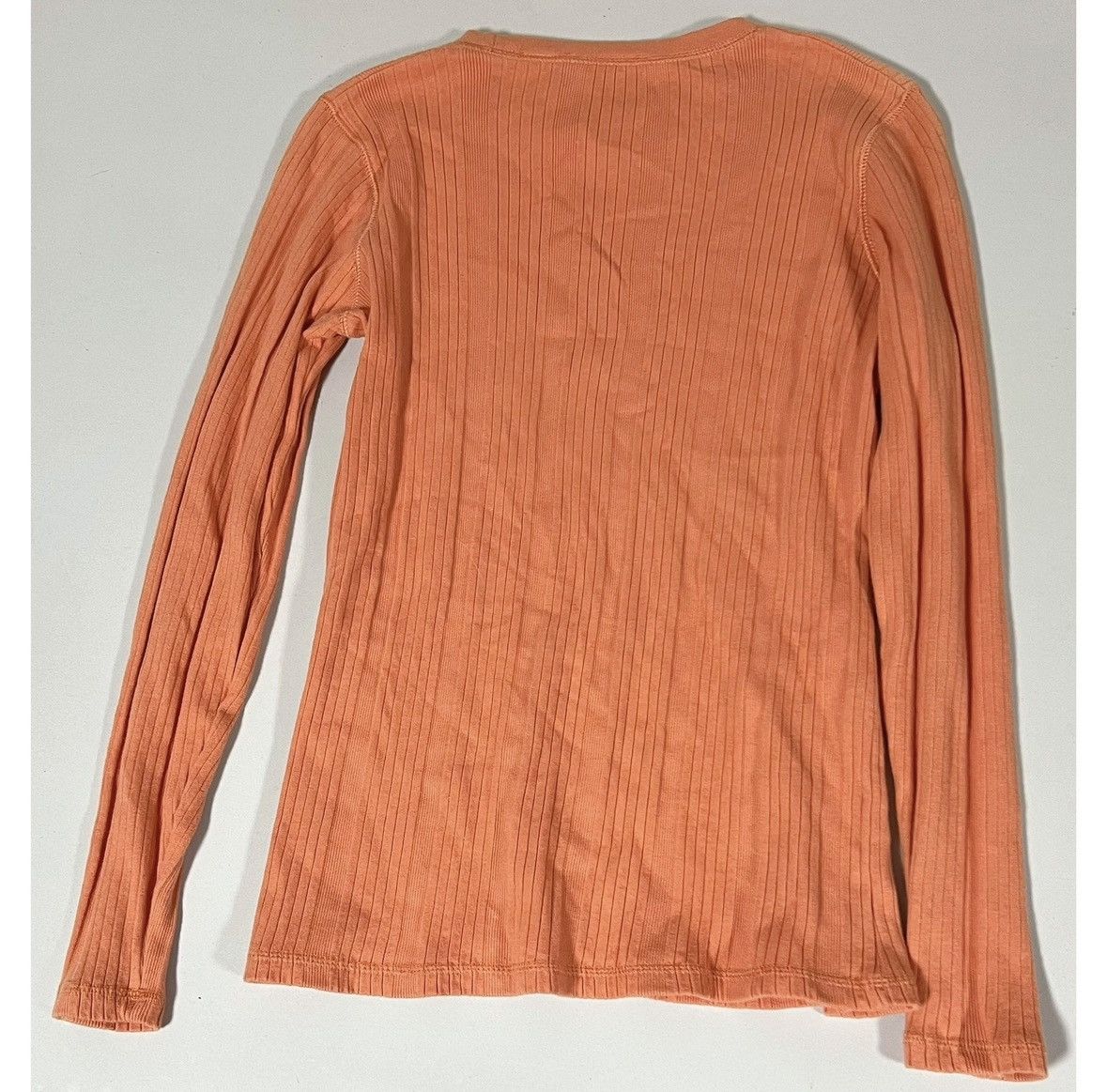 Ann Taylor Ann Taylor Orange Long Sleeve Crewneck T-Shirt Top Tee XS 🧡✨ Size XS / US 0-2 / IT 36-38 - 5 Thumbnail