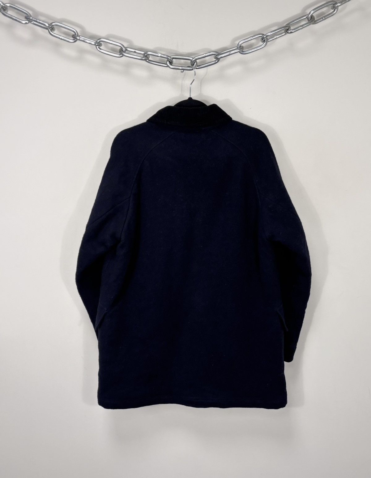 Arket Arket Men’s Navy Blue Wool Car Coat Corduroy Collar Size US S / EU 44-46 / 1 - 3 Thumbnail