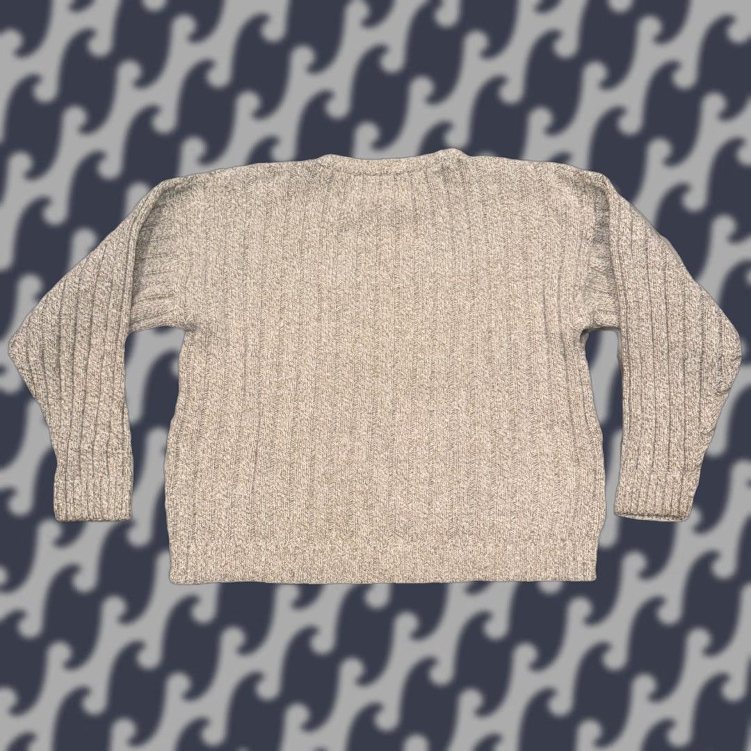 Vintage Retriever Sweater Men's L Cable-Knit Oatmeal Tan Crew Neck Heavyweight Cotton-Acrylic Pullover Regular Fit USA Nature Outdoor Classic Size US L / EU 52-54 / 3 - 1 Thumbnail